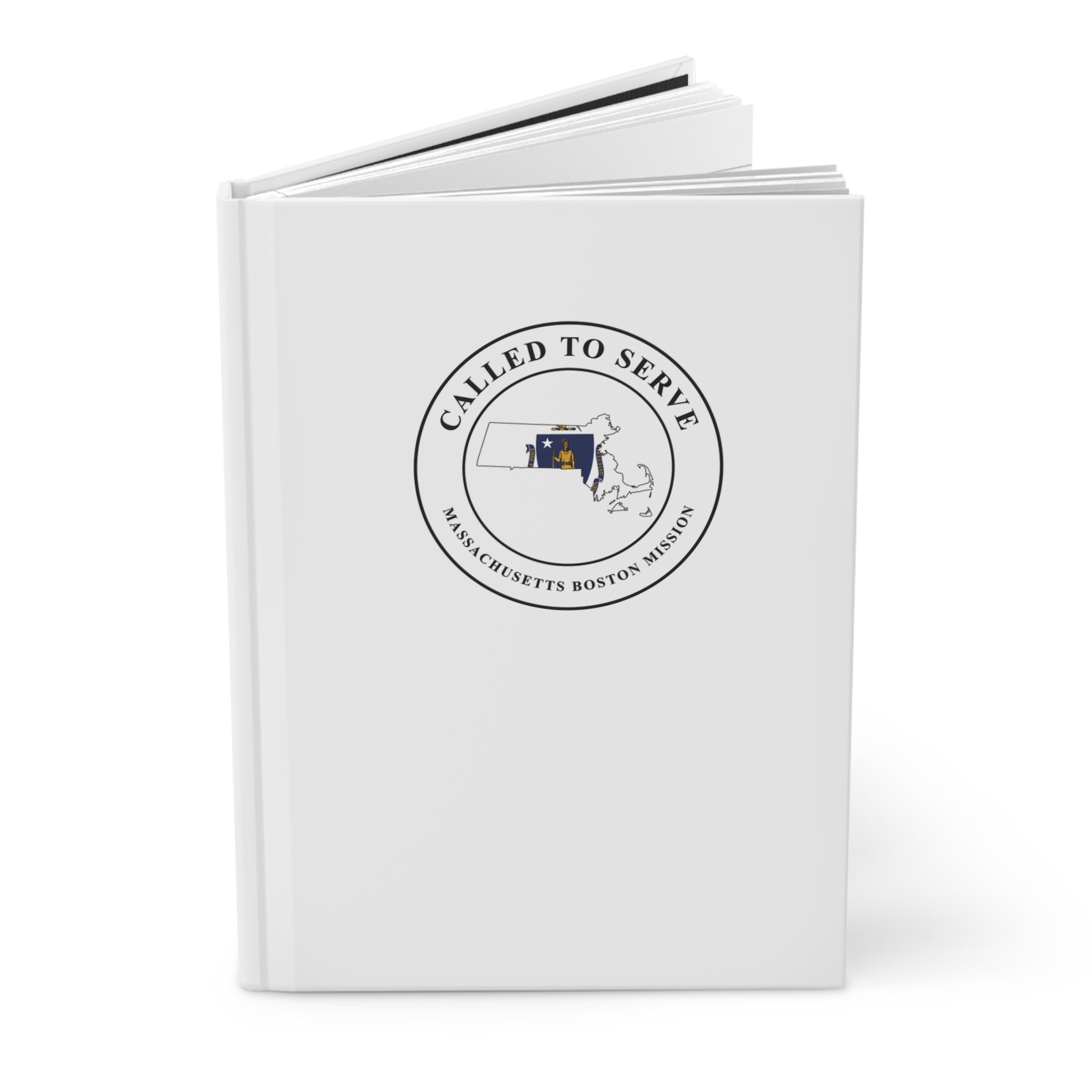 Massachusetts Boston Mission Flag Map Called to Serve White Hardcover Journal Matte - Mission Wishlist - LDS Missionary Gift Store