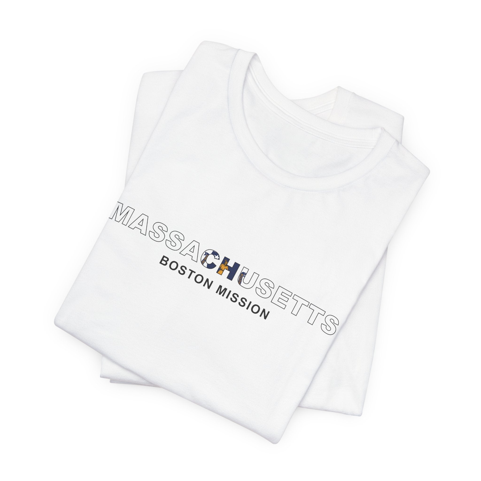 Massachusetts Boston Mission Flag Title T-shirt - Mission Wishlist - LDS Missionary Gift Store
