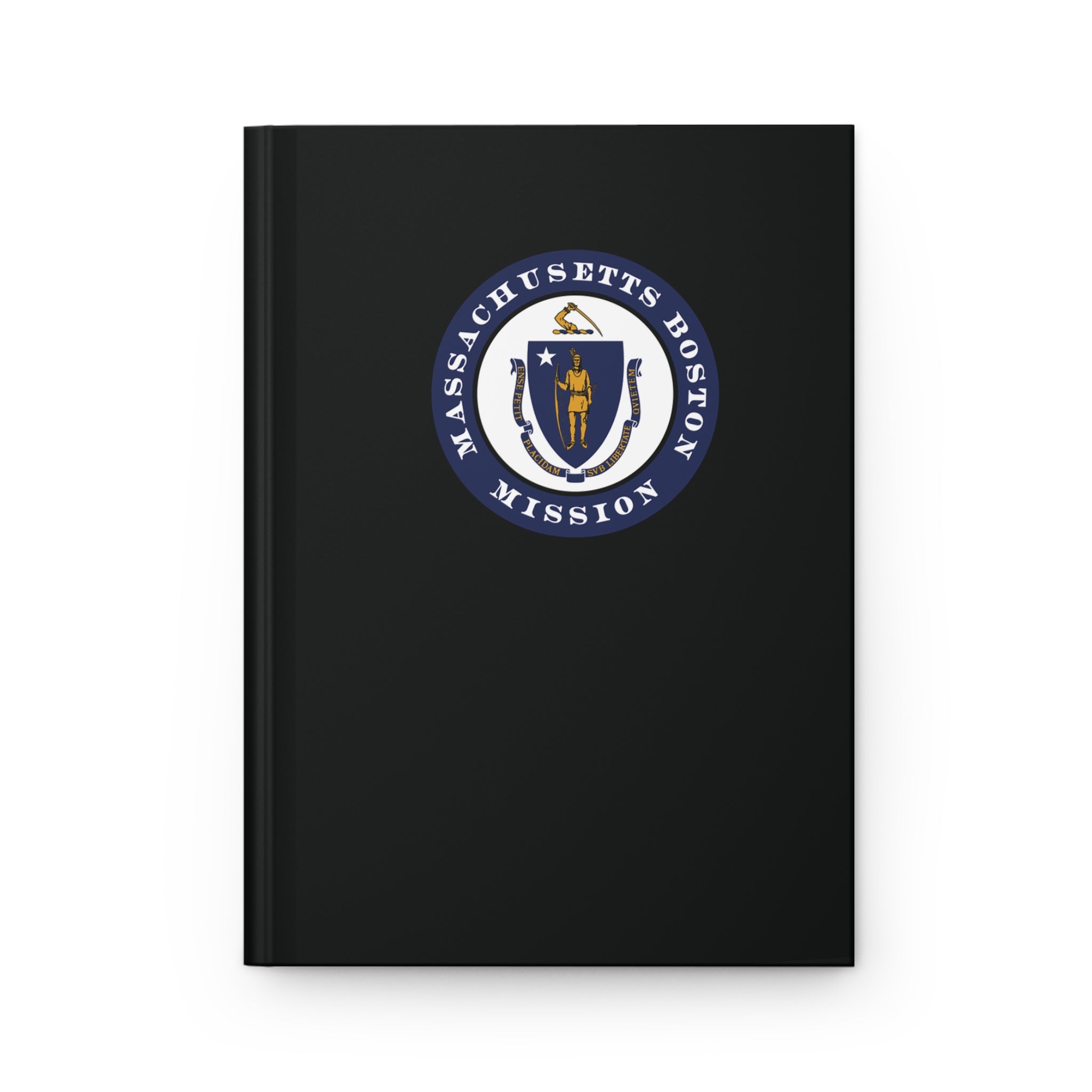 Massachusetts Boston Mission Logo Design Black Hardcover Journal Matte - Latter-Day Saint LDS Missionary Gift - Book of Mormon