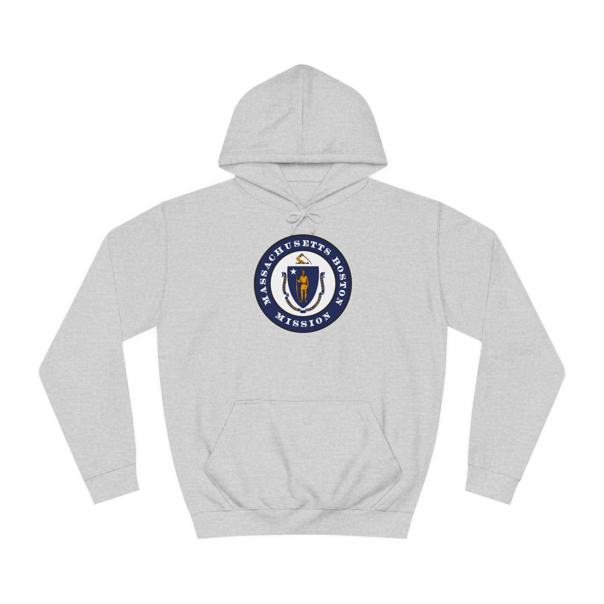 Massachusetts Boston Mission State Flag Logo (Black Border) College Hoodie - Mission Wishlist - LDS Missionary Gift Store