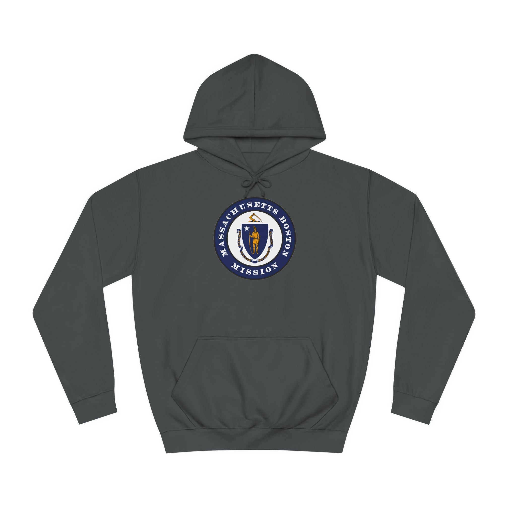 Massachusetts Boston Mission State Flag Logo (Black Border) College Hoodie - Mission Wishlist - LDS Missionary Gift Store
