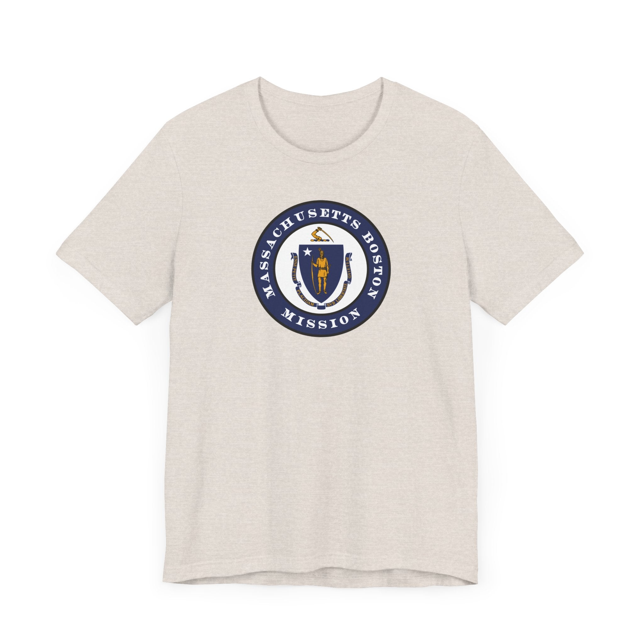 Massachusetts Boston Mission State Flag Logo (Black Border) T-shirt - Mission Wishlist - LDS Missionary Gift Store