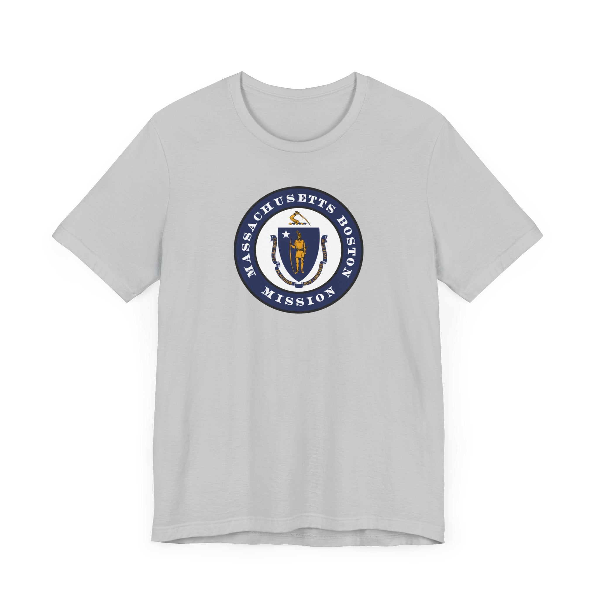 Massachusetts Boston Mission State Flag Logo (Black Border) T-shirt - Mission Wishlist - LDS Missionary Gift Store