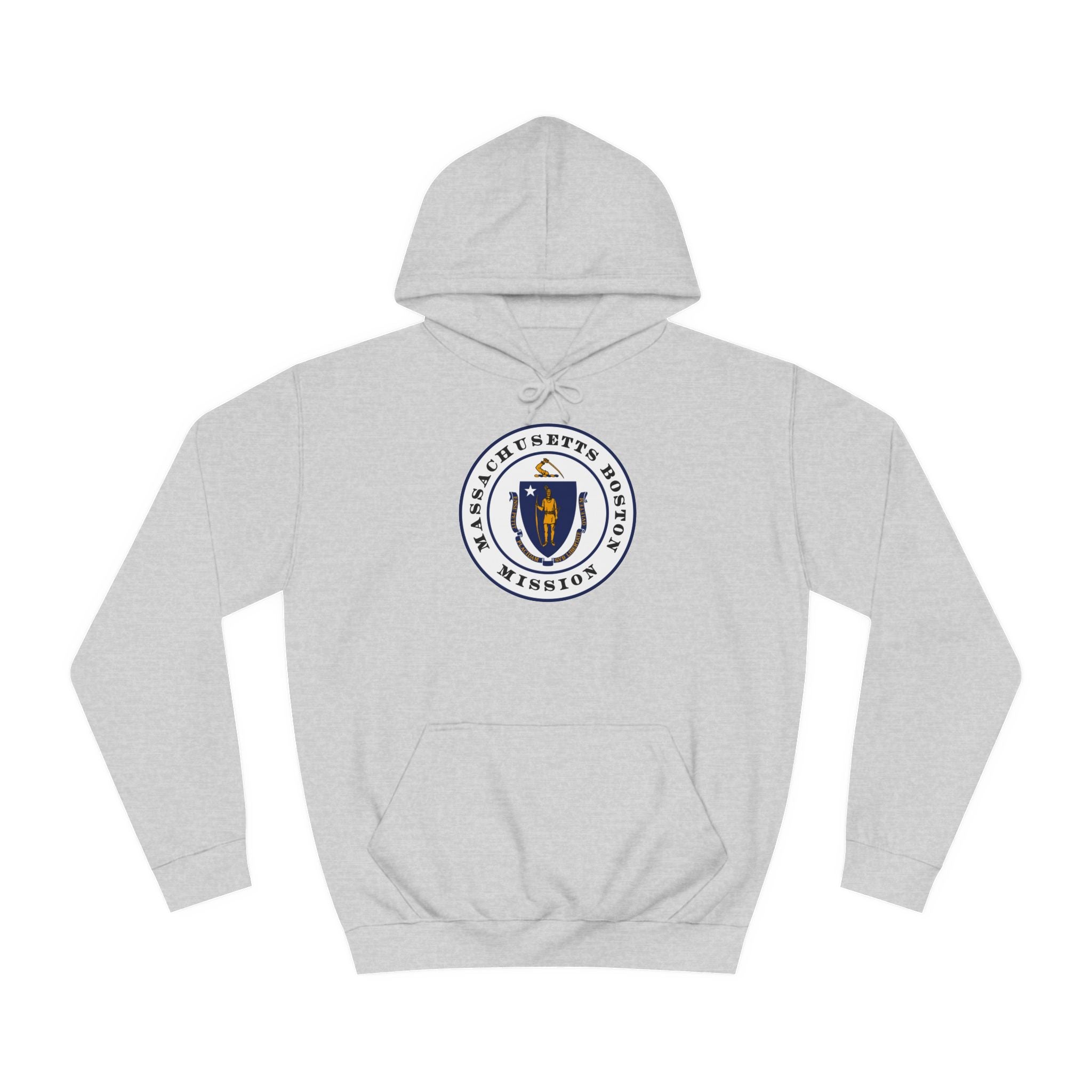 Massachusetts Boston Mission State Flag Logo (White Border) College Hoodie - Mission Wishlist - LDS Missionary Gift Store