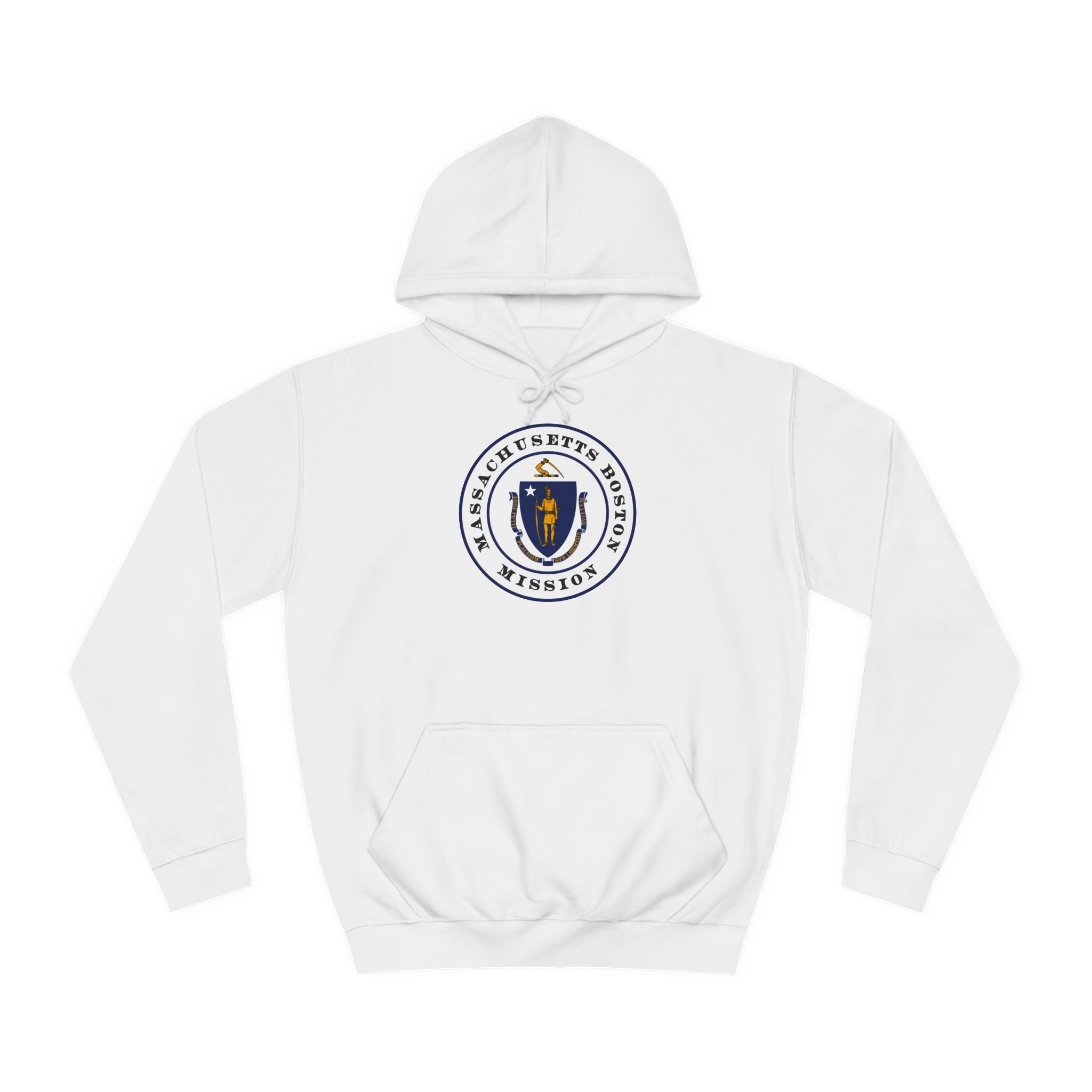 Massachusetts Boston Mission State Flag Logo (White Border) College Hoodie - Mission Wishlist - LDS Missionary Gift Store