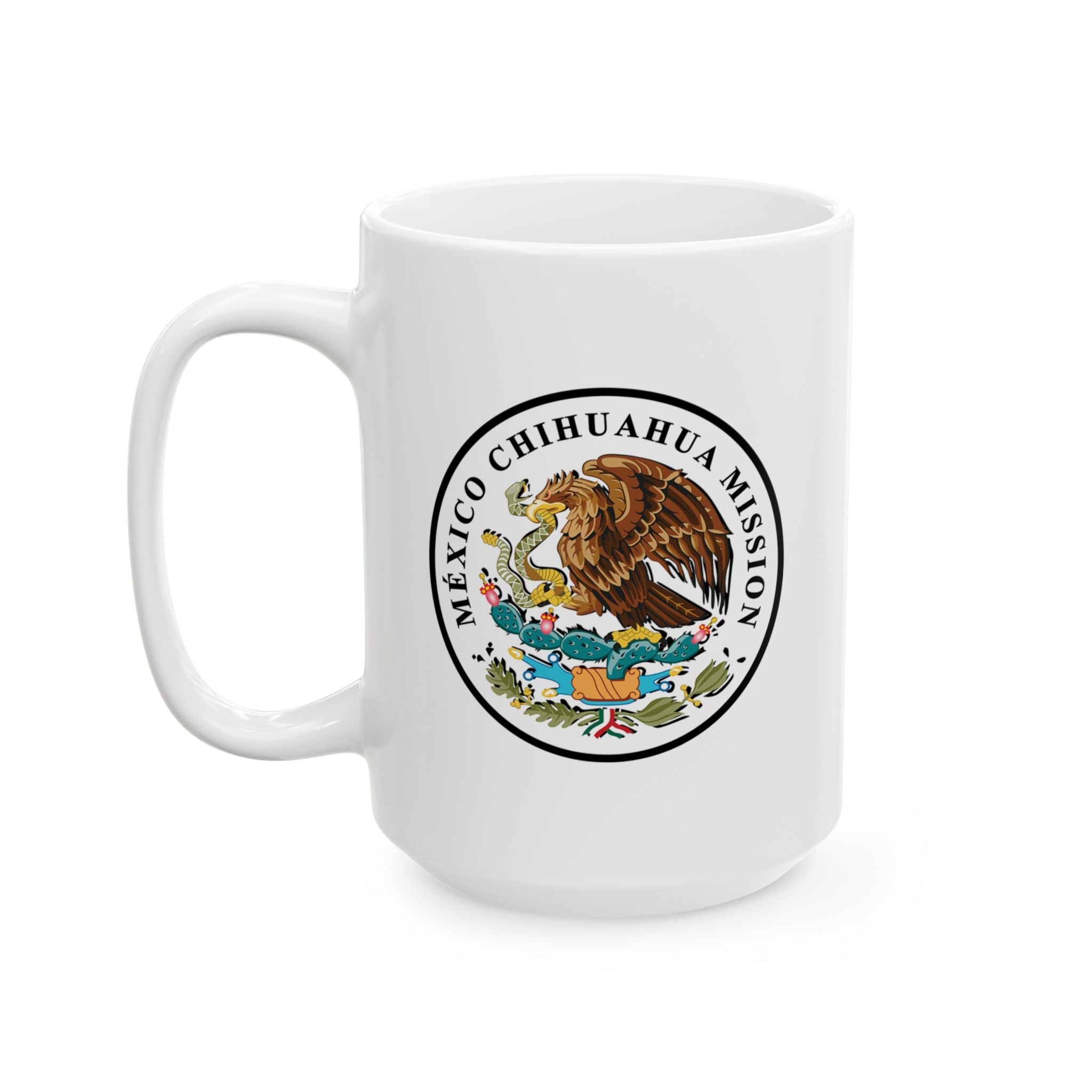 Mexico Chihuahua Mission Circular Flag White Ceramic Mug - Mission Wishlist - LDS Missionary Gift Store
