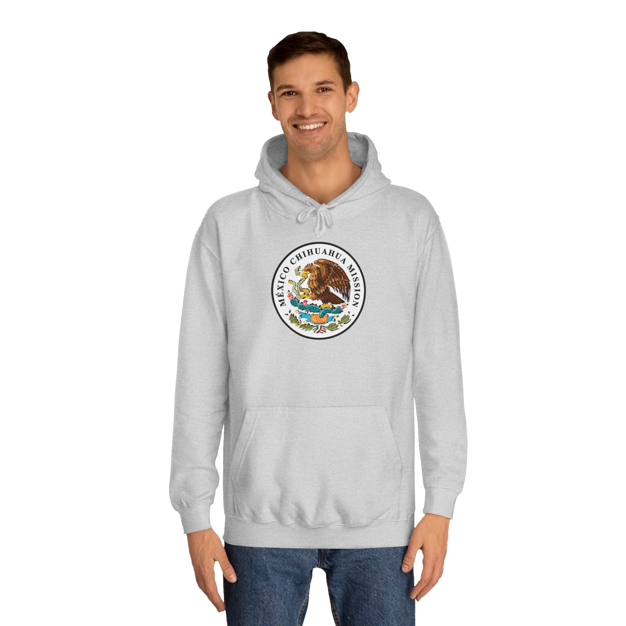 Mexico Chihuahua Mission Flag Logo (White Border) College Hoodie - Mission Wishlist - LDS Missionary Gift Store