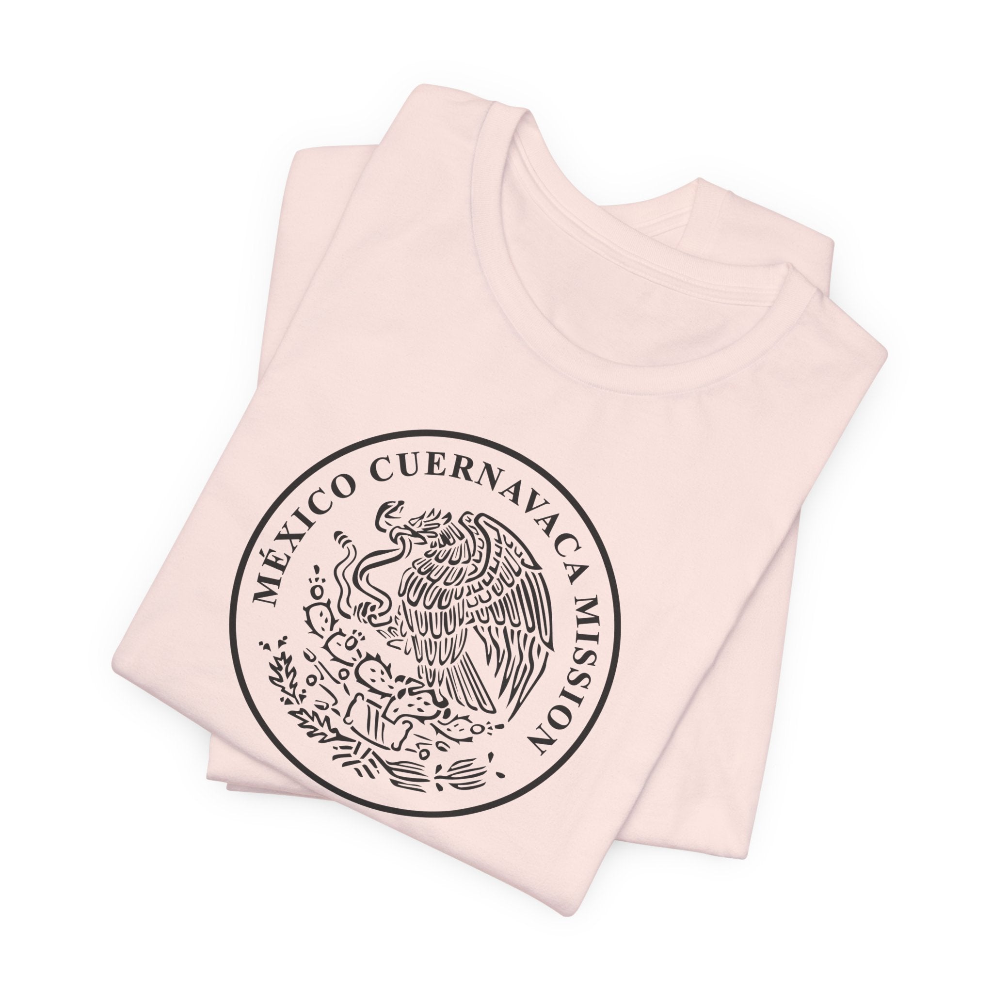 Mexico Cuernavaca Mission Circular Monochrome Logo T-Shirt - Latter-Day Saint LDS Missionary Gift - Book of Mormon