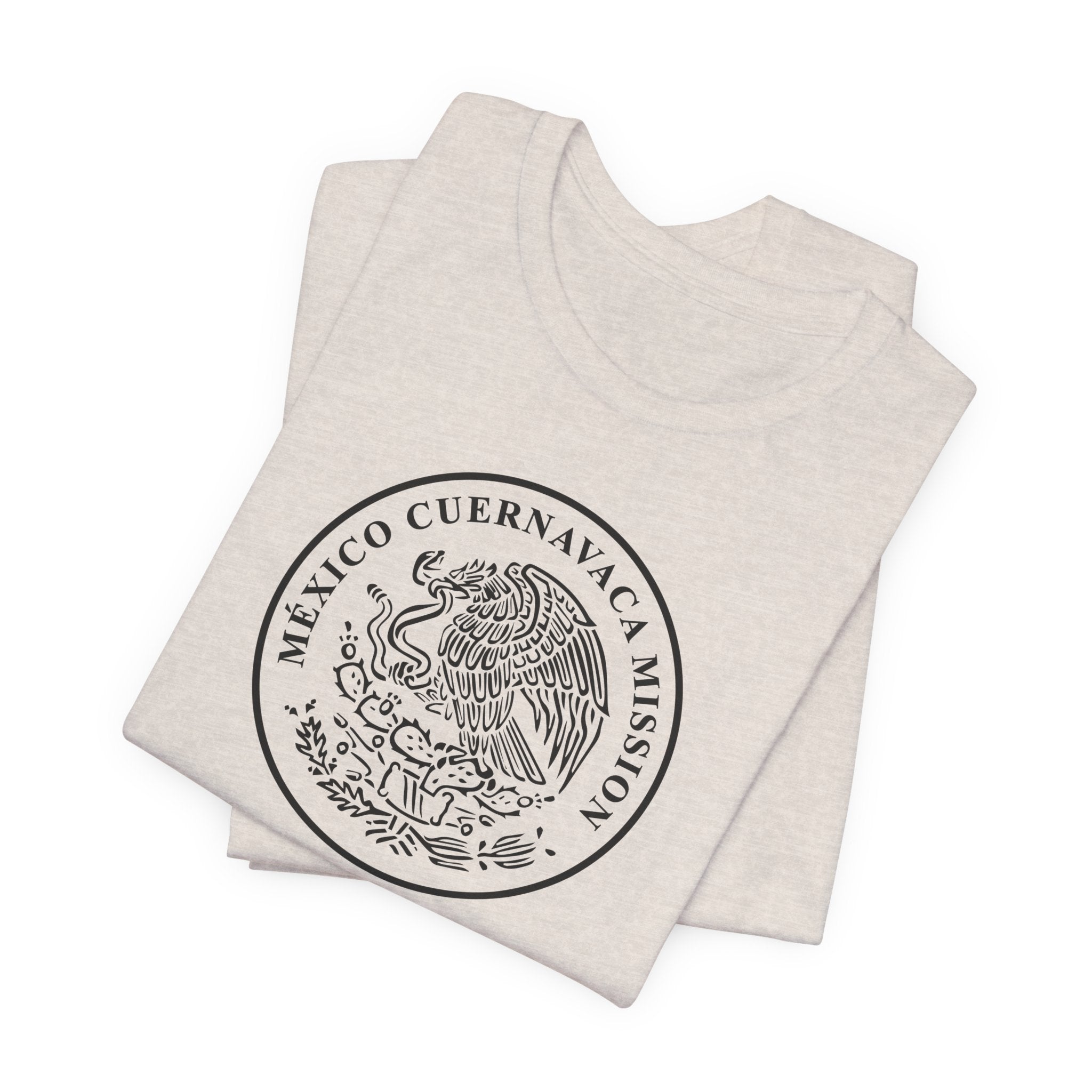 Mexico Cuernavaca Mission Circular Monochrome Logo T-Shirt - Latter-Day Saint LDS Missionary Gift - Book of Mormon