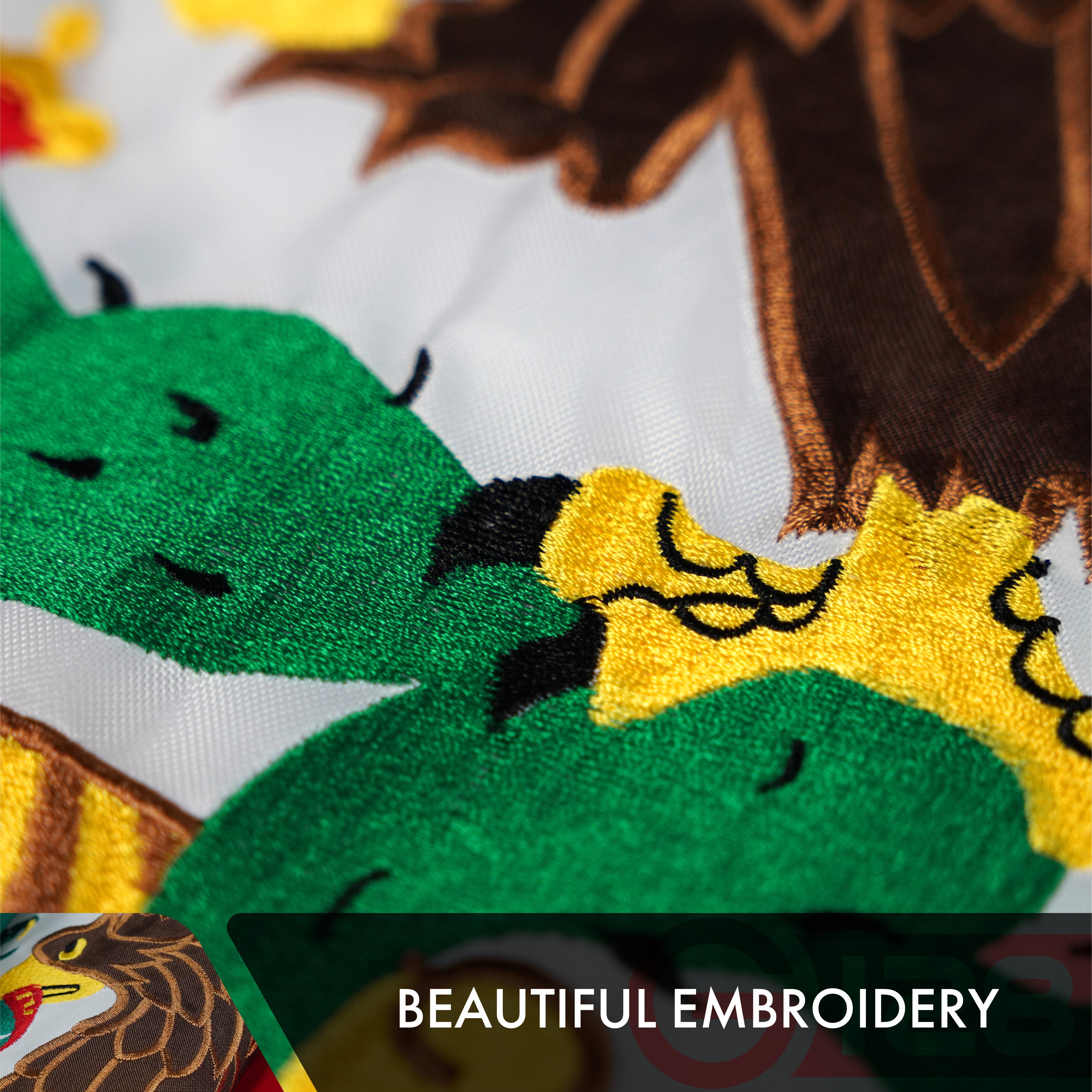 G128 Mexico (Mexican) Flag | 2x3 feet | Double Sided Embroidered 210D