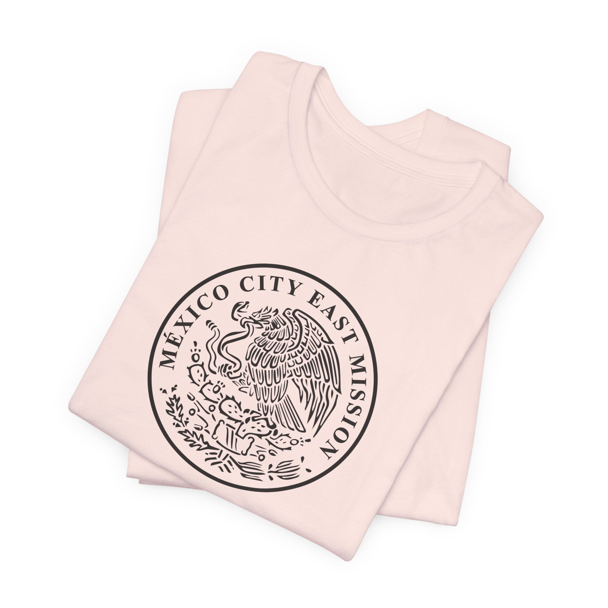 Mexico Mexico City East Mission Circular Monochrome Logo T-Shirt - Latter-Day Saint LDS Missionary Gift - Book of Mormon