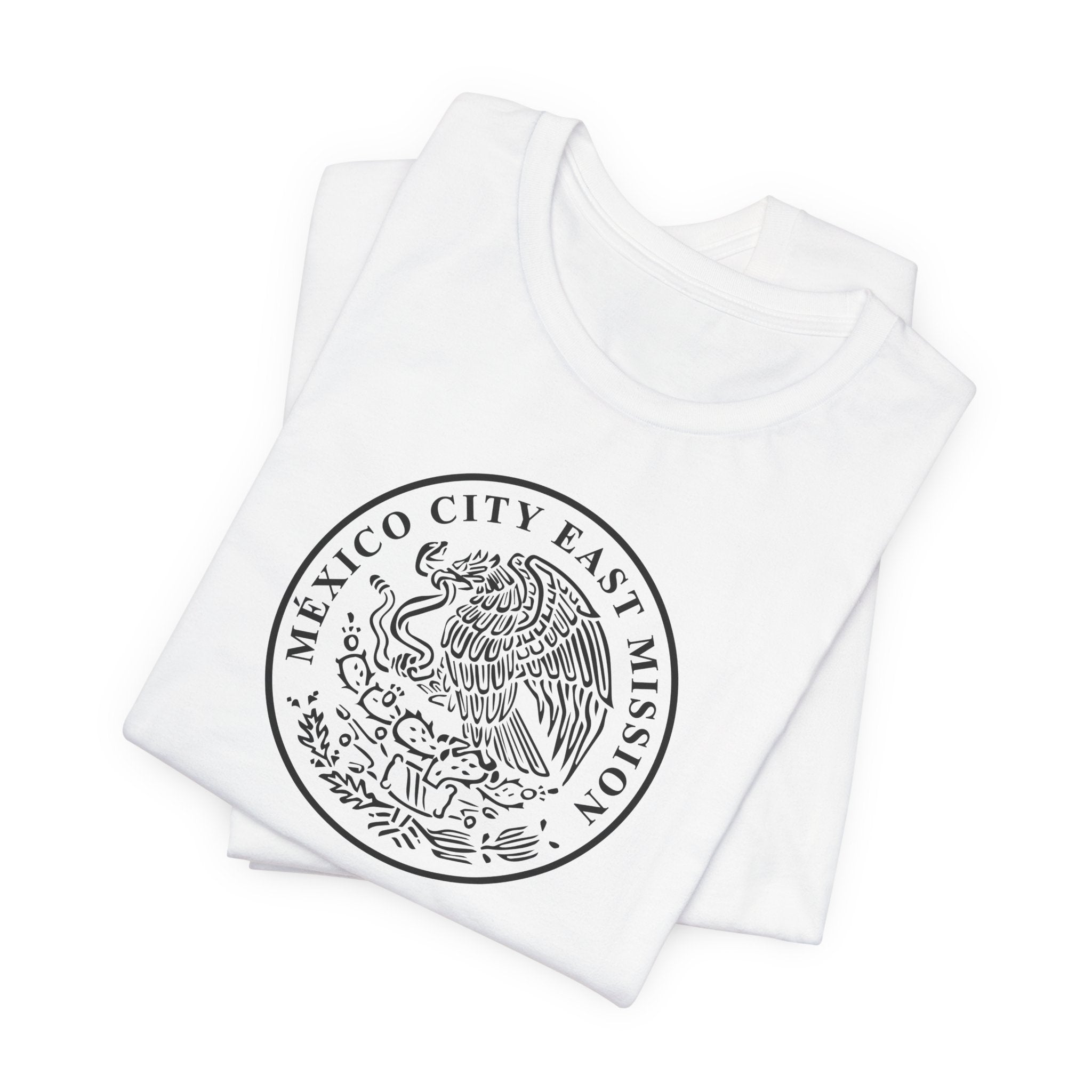 Mexico Mexico City East Mission Circular Monochrome Logo T-Shirt - Latter-Day Saint LDS Missionary Gift - Book of Mormon