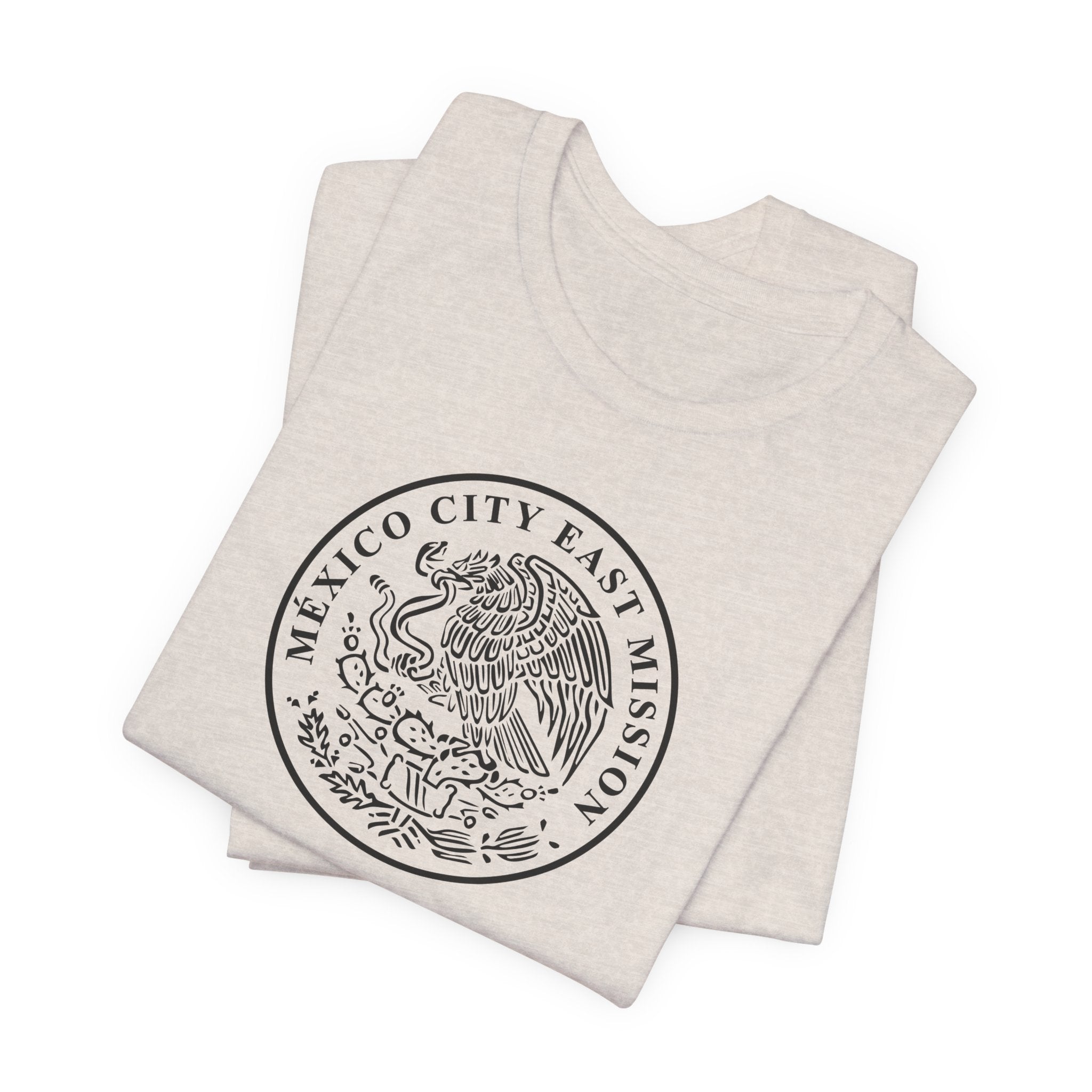 Mexico Mexico City East Mission Circular Monochrome Logo T-Shirt - Latter-Day Saint LDS Missionary Gift - Book of Mormon