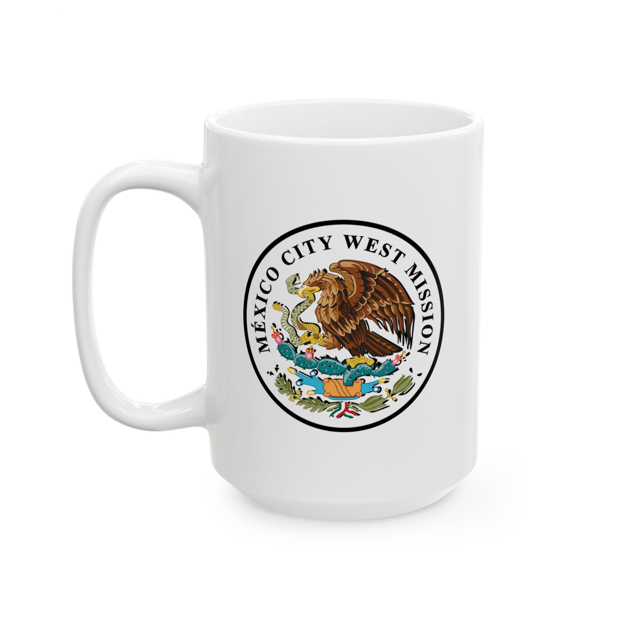 Mexico Mexico City West Mission Circular Flag White Ceramic Mug - Mission Wishlist - LDS Missionary Gift Store