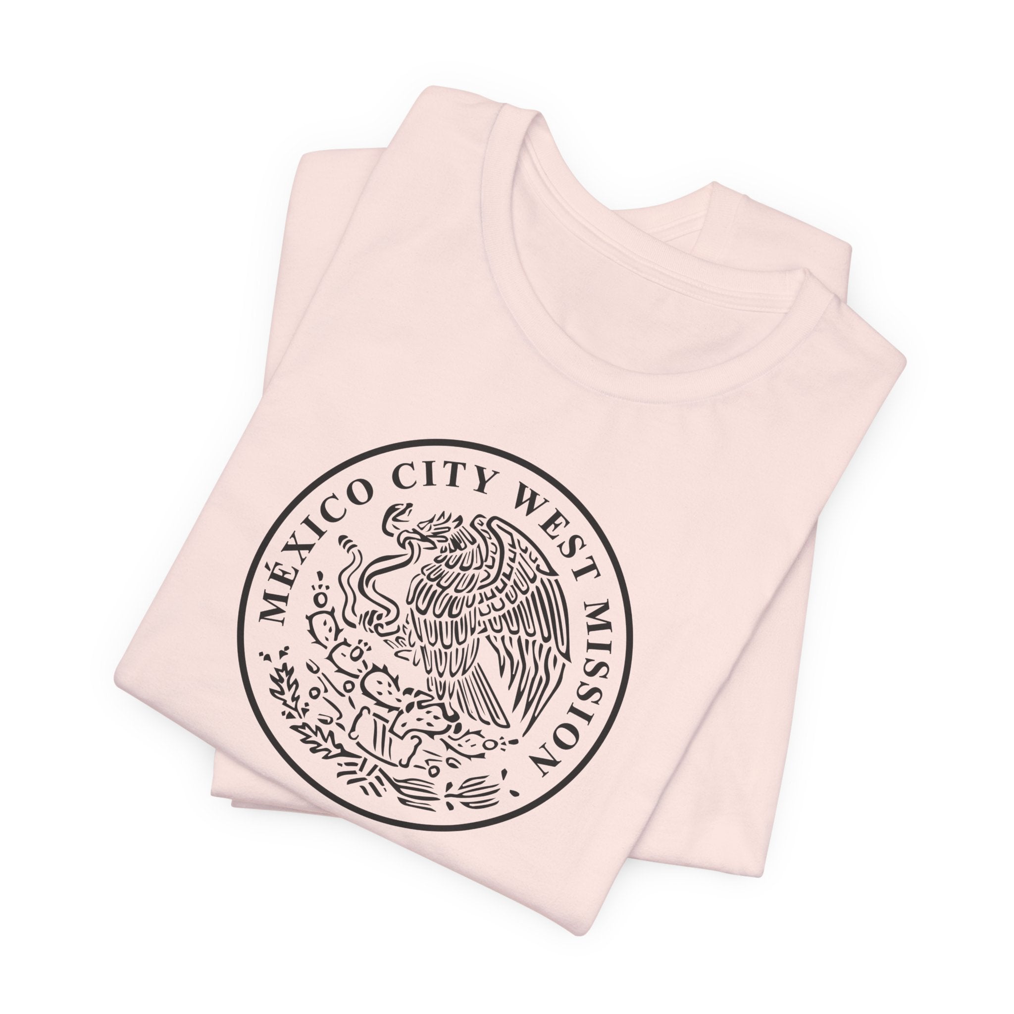 Mexico Mexico City West Mission Circular Monochrome Logo T-Shirt - Mission Wishlist - LDS Missionary Gift Store