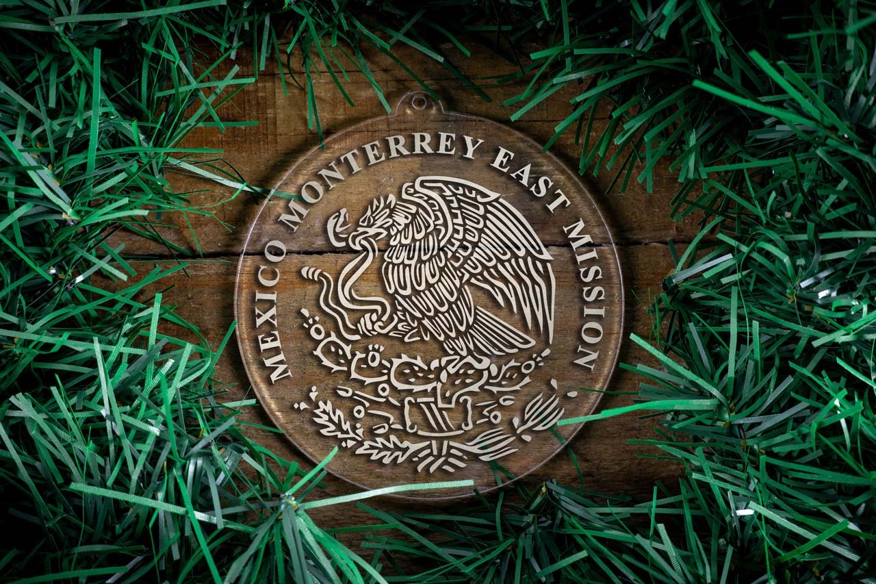 Mexico Monterrey East Mission Christmas Ornament - Latter-Day Saint LDS Missionary Gift - Book of Mormon