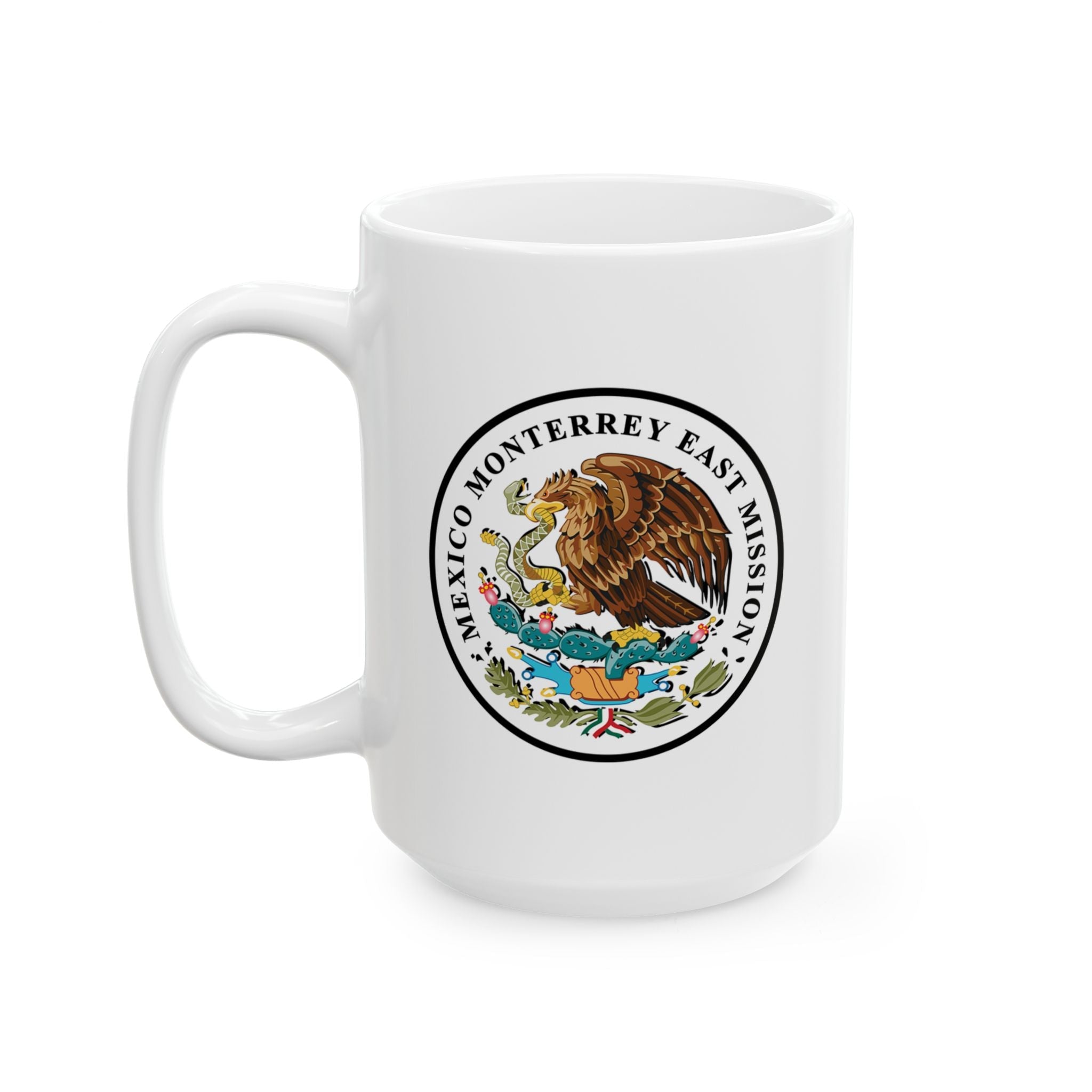 Mexico Monterrey East Mission Circular Flag White Ceramic Mug - Mission Wishlist - LDS Missionary Gift Store