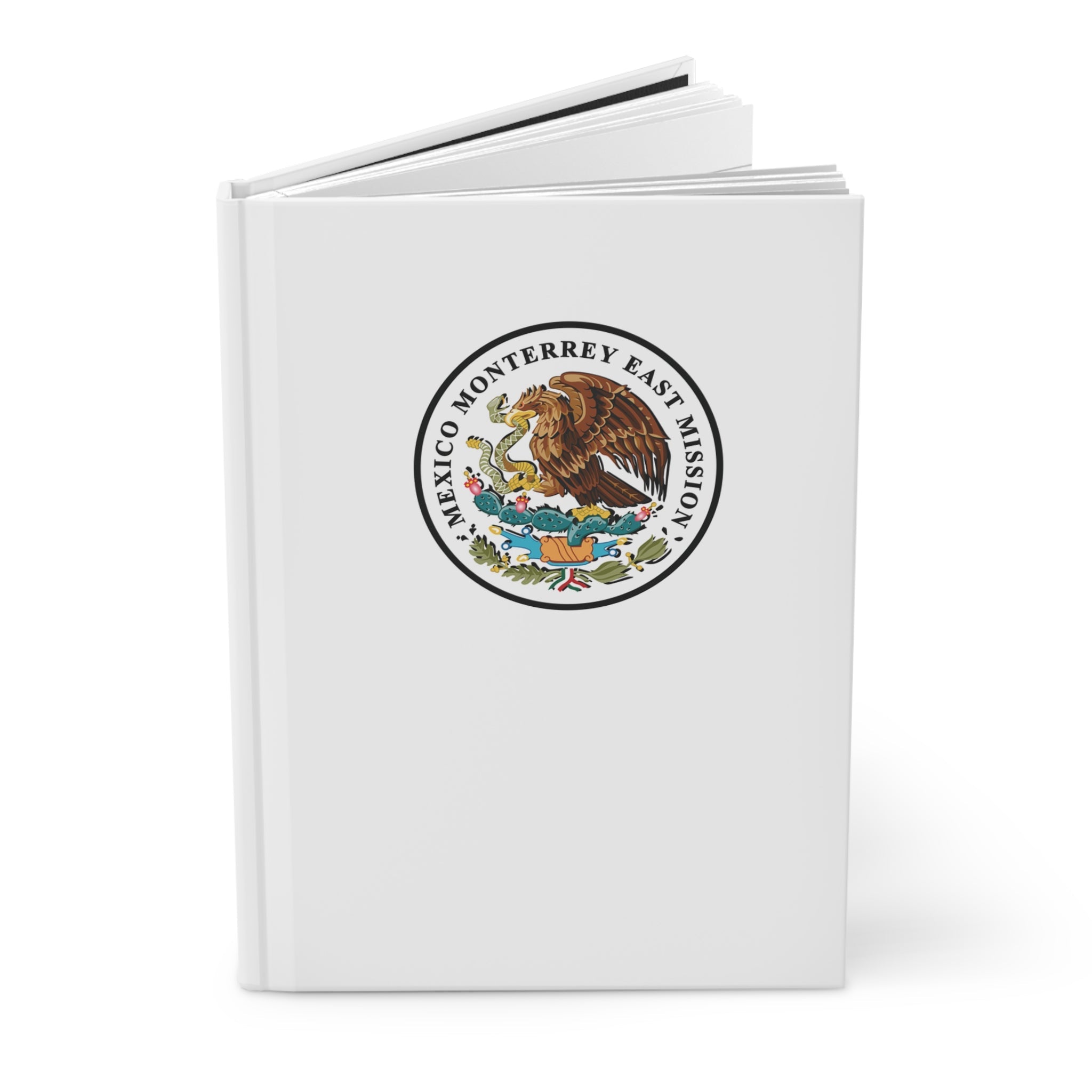 Mexico Monterrey East Mission Logo Design White Hardcover Journal Matte - Mission Wishlist - LDS Missionary Gift Store