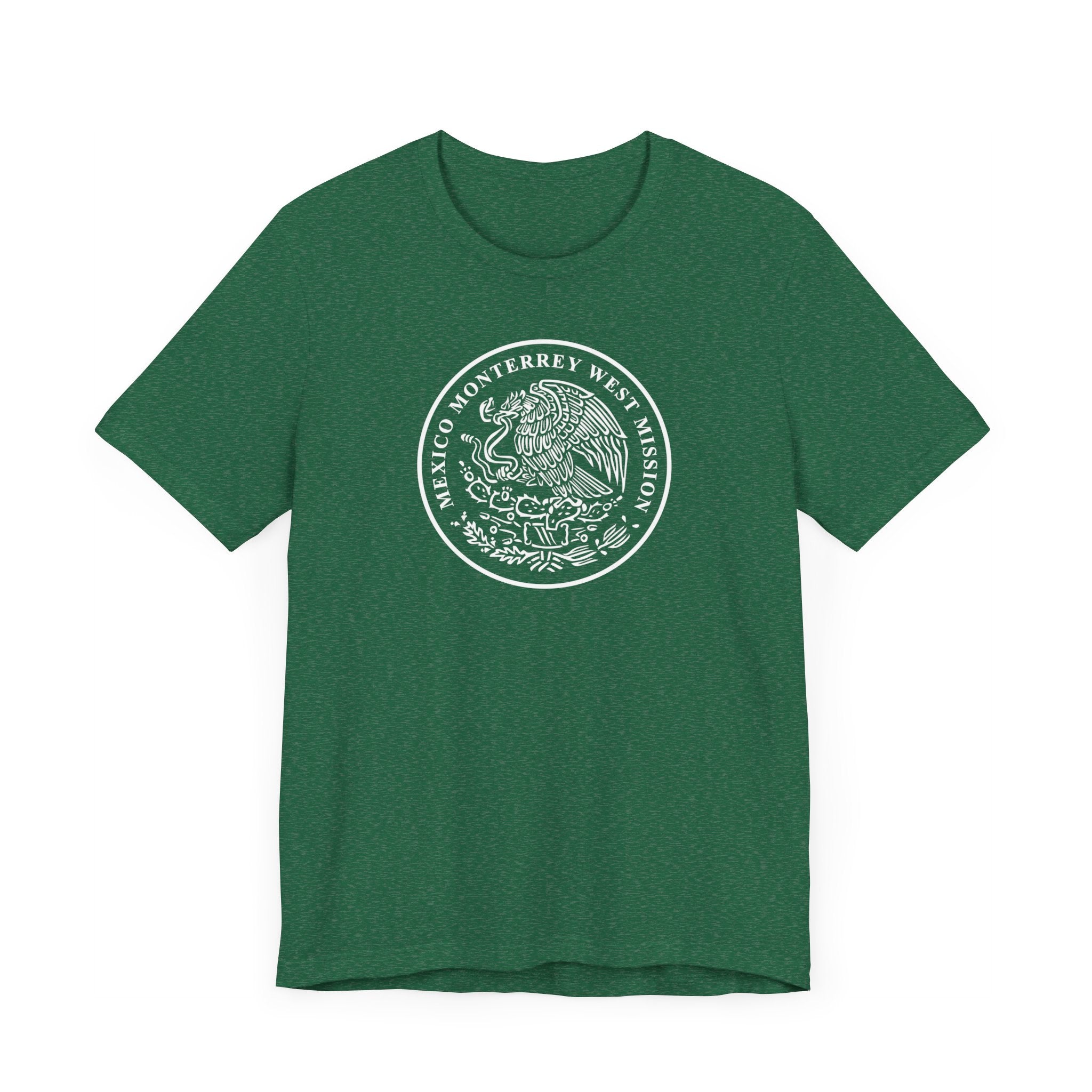 Mexico Monterrey West Mission Circular Monochrome Logo T-Shirt - Mission Wishlist - LDS Missionary Gift Store