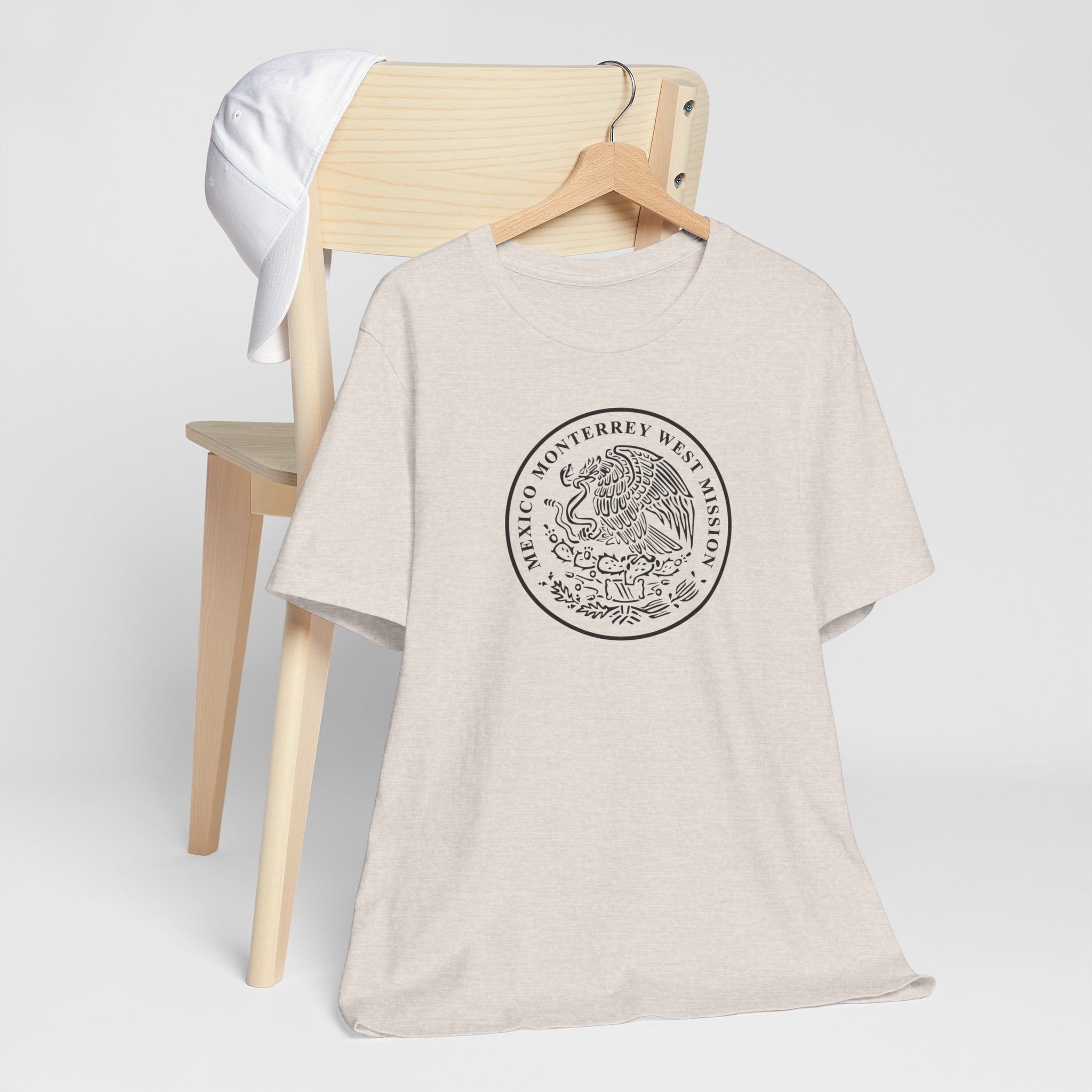 Mexico Monterrey West Mission Circular Monochrome Logo T-Shirt - Mission Wishlist - LDS Missionary Gift Store