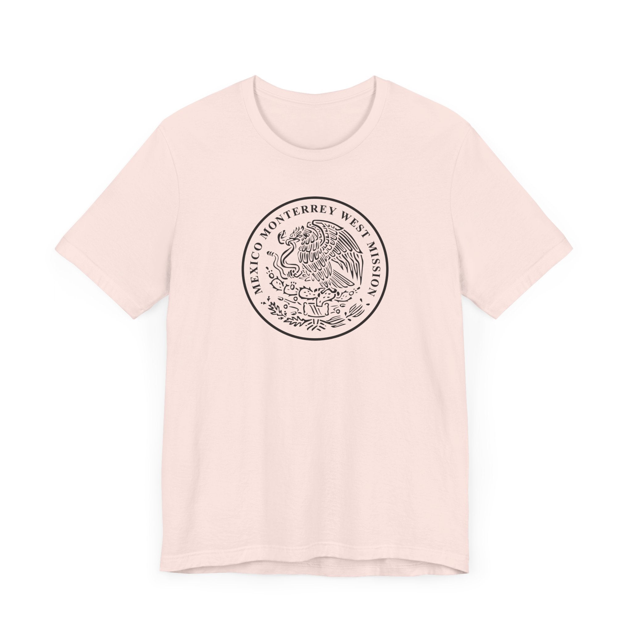 Mexico Monterrey West Mission Circular Monochrome Logo T-Shirt - Mission Wishlist - LDS Missionary Gift Store