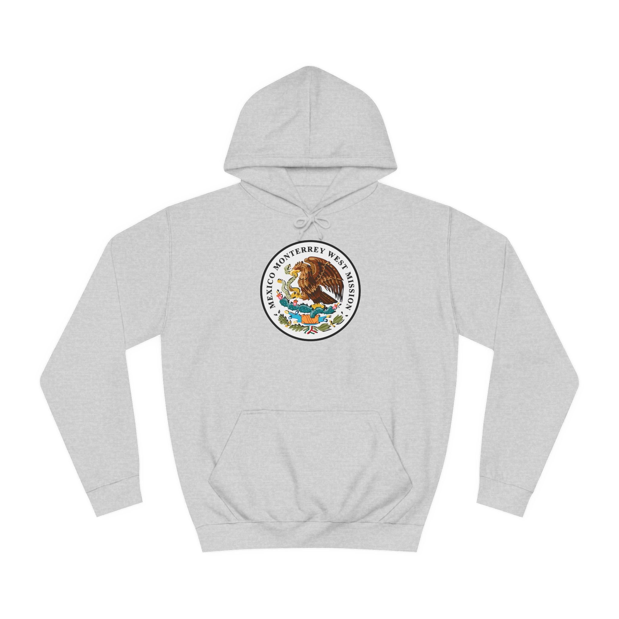 Mexico Monterrey West Mission Flag Logo (White Border) College Hoodie - Mission Wishlist - LDS Missionary Gift Store
