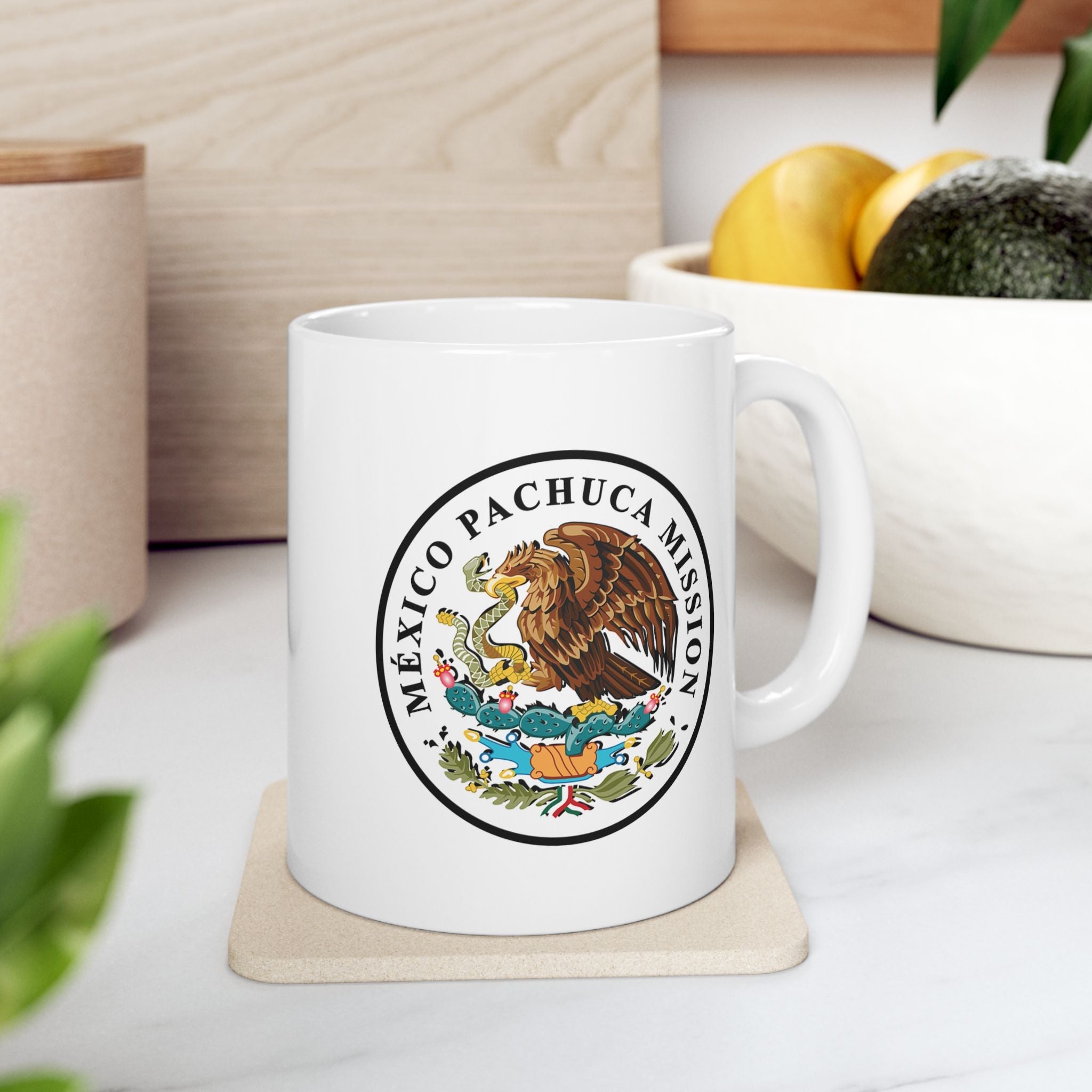 Mexico Pachuca Mission Circular Flag White Ceramic Mug - Mission Wishlist - LDS Missionary Gift Store