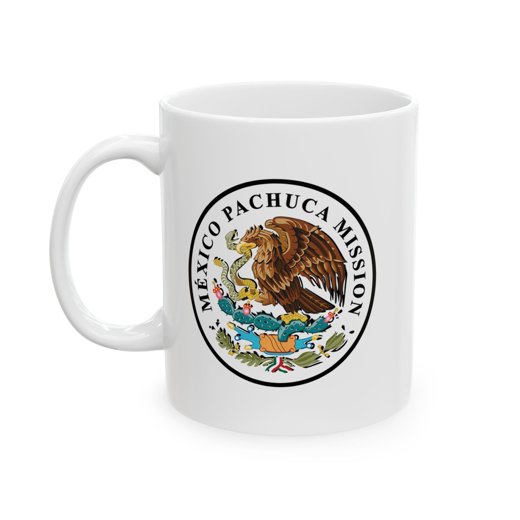 Mexico Pachuca Mission Circular Flag White Ceramic Mug - Mission Wishlist - LDS Missionary Gift Store