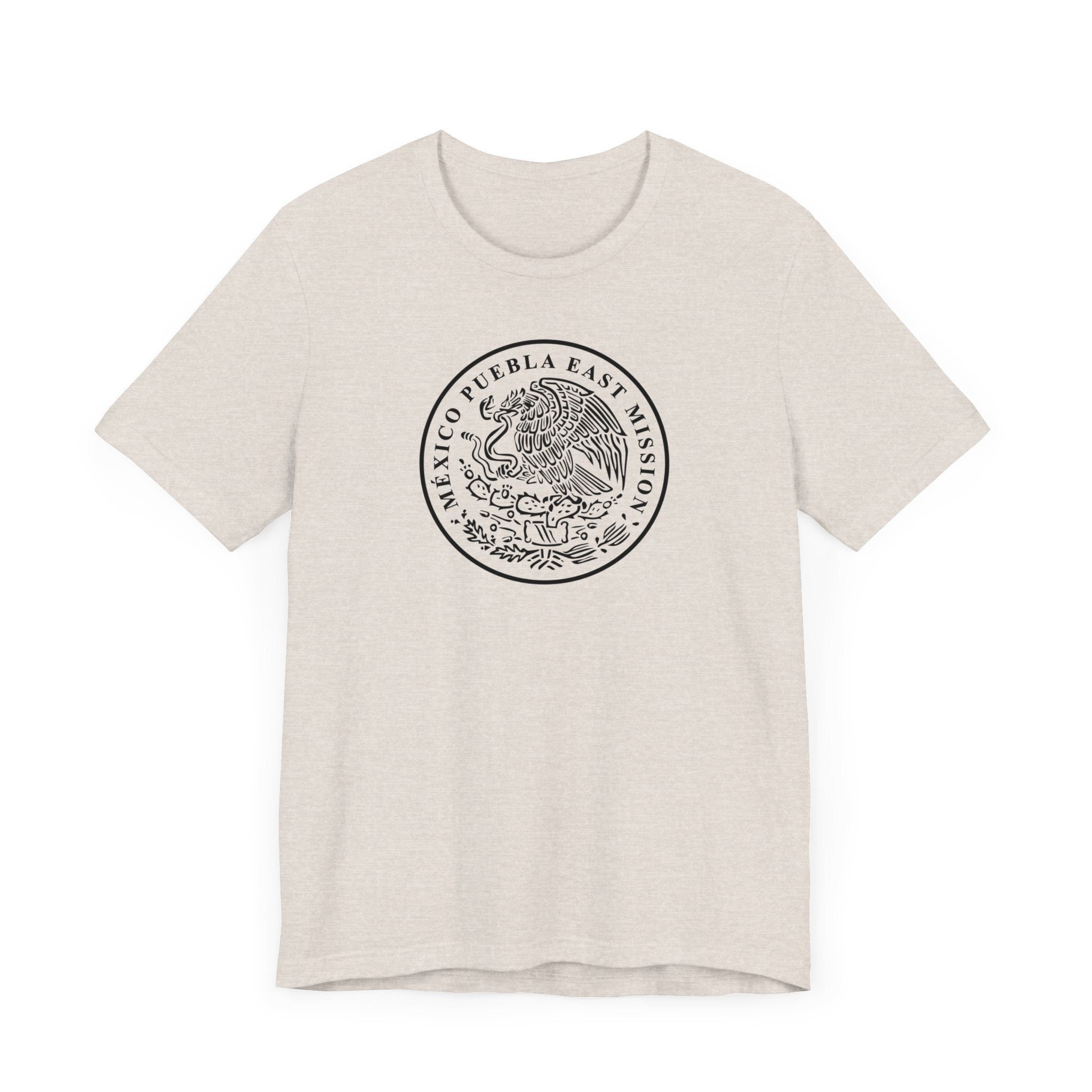 Mexico Puebla East Mission Circular Monochrome Logo T-Shirt - Mission Wishlist - LDS Missionary Gift Store