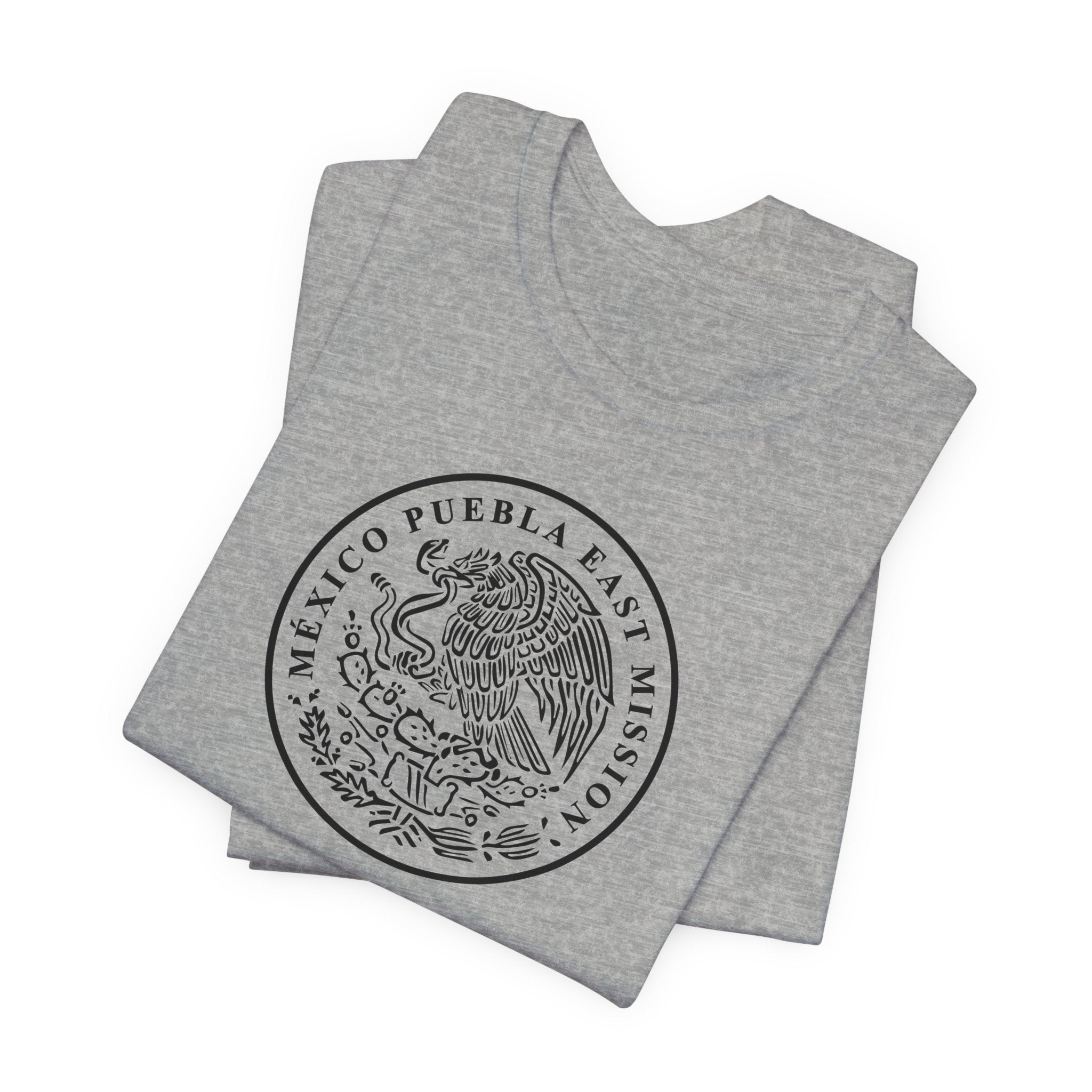 Mexico Puebla East Mission Circular Monochrome Logo T-Shirt - Mission Wishlist - LDS Missionary Gift Store
