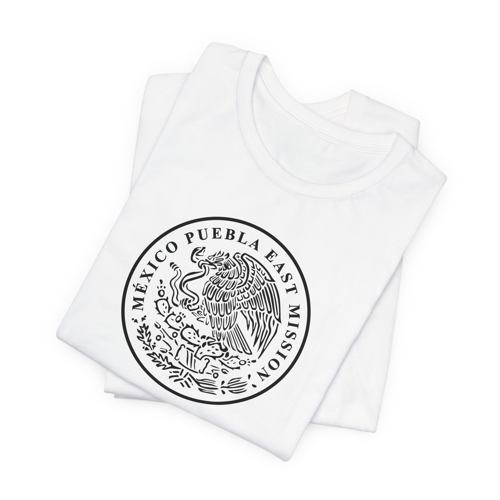 Mexico Puebla East Mission Circular Monochrome Logo T-Shirt - Mission Wishlist - LDS Missionary Gift Store