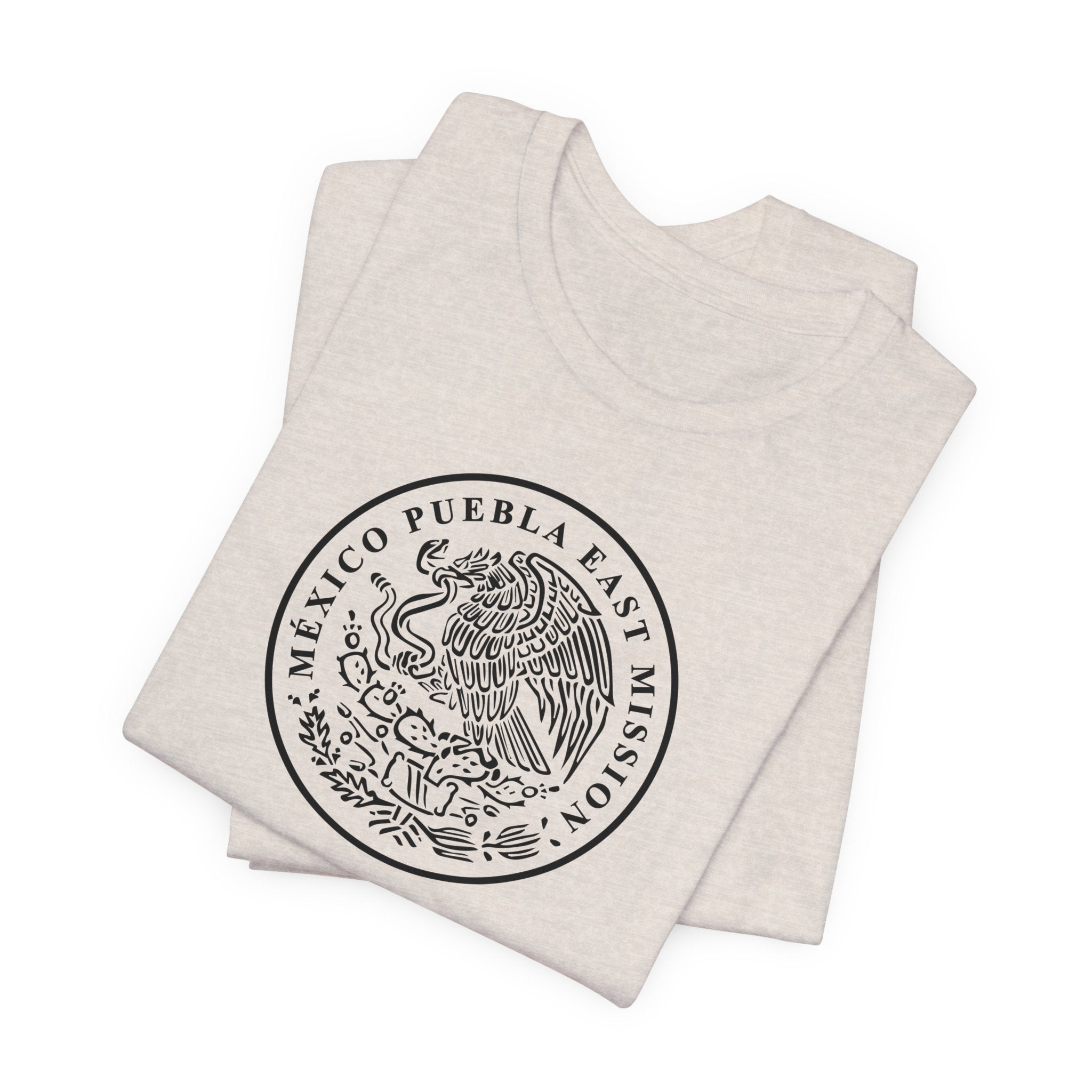 Mexico Puebla East Mission Circular Monochrome Logo T-Shirt - Mission Wishlist - LDS Missionary Gift Store