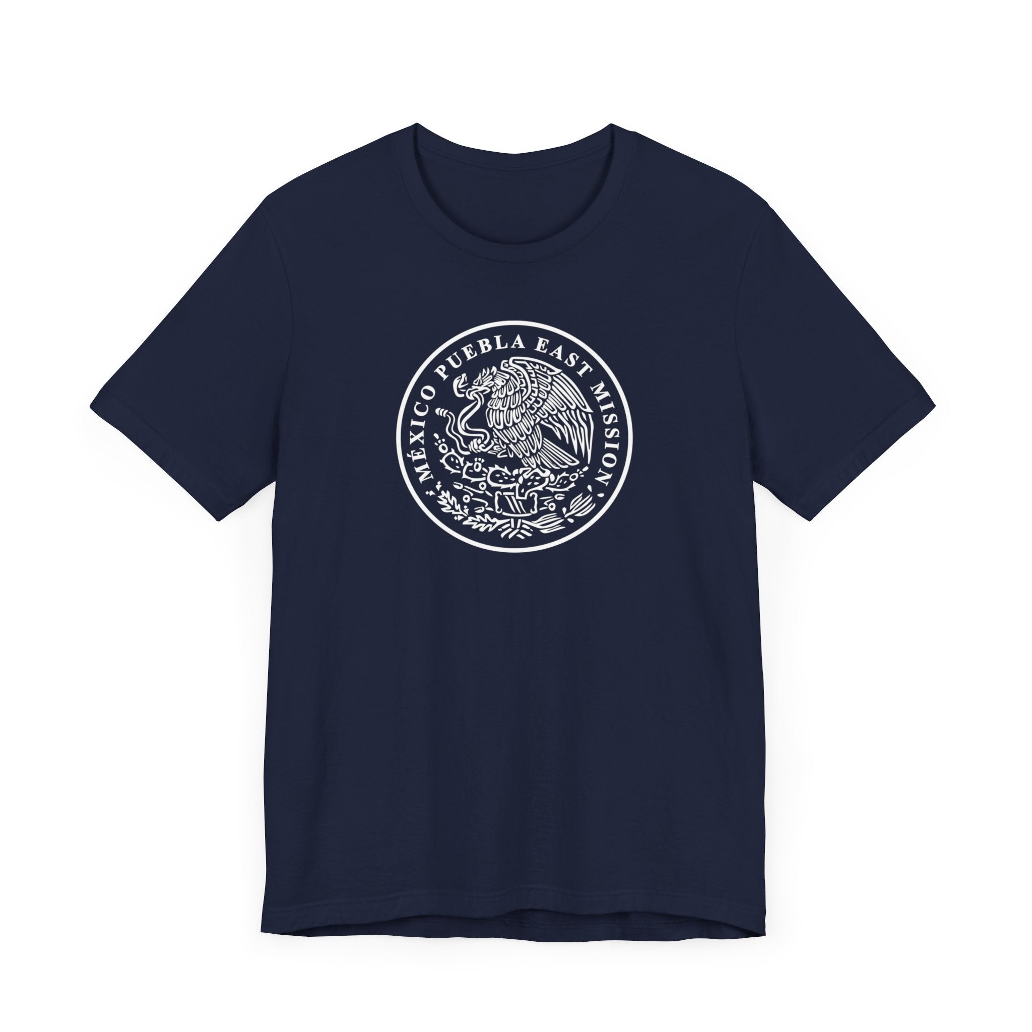Mexico Puebla East Mission Circular Monochrome Logo T-Shirt - Mission Wishlist - LDS Missionary Gift Store