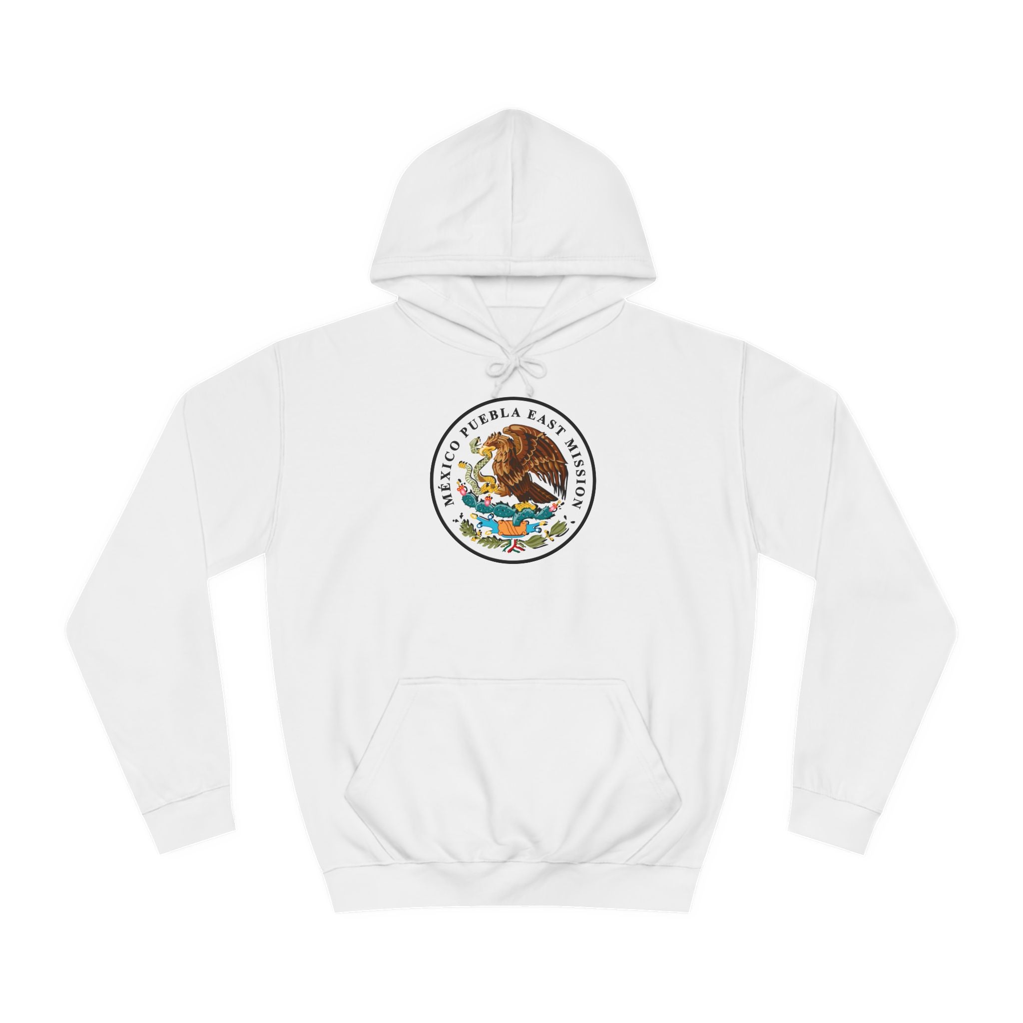 Mexico Puebla East Mission Flag Logo (White Border) College Hoodie - Mission Wishlist - LDS Missionary Gift Store