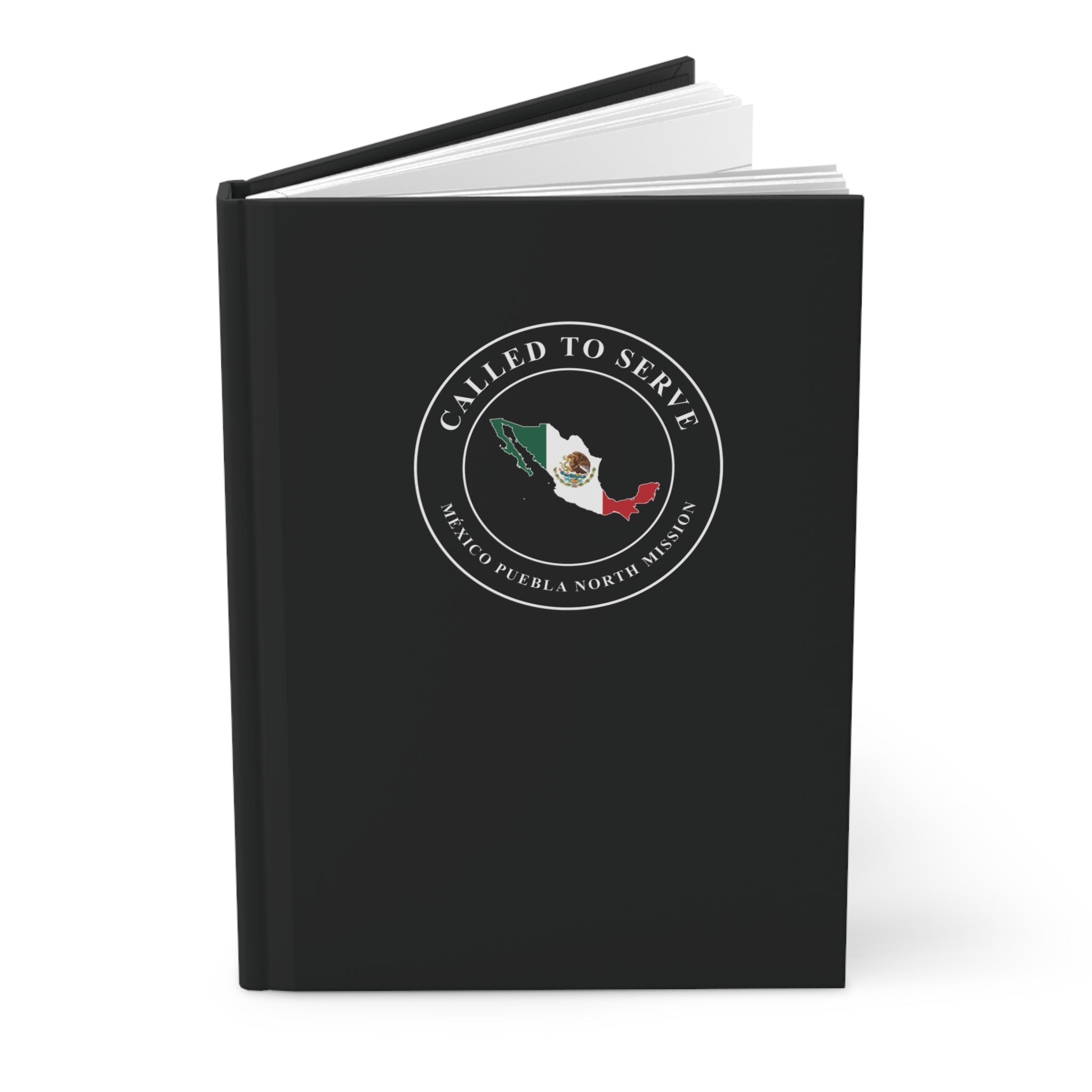 Mexico Puebla North Mission Flag Map Called to Serve Black Hardcover Journal Matte - Latter-Day Saint LDS Missionary Gift - Book of Mormon