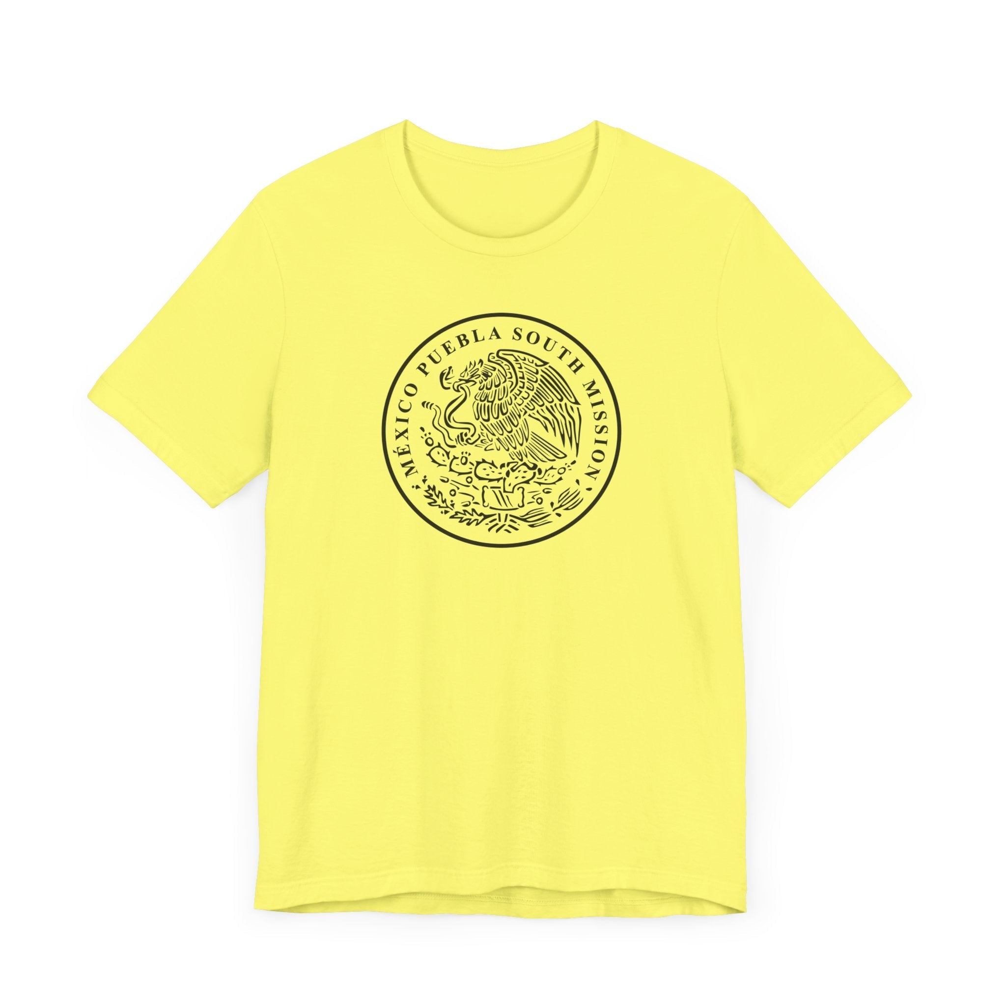 Mexico Puebla South Mission Circular Monochrome Logo T-Shirt - Mission Wishlist - LDS Missionary Gift Store