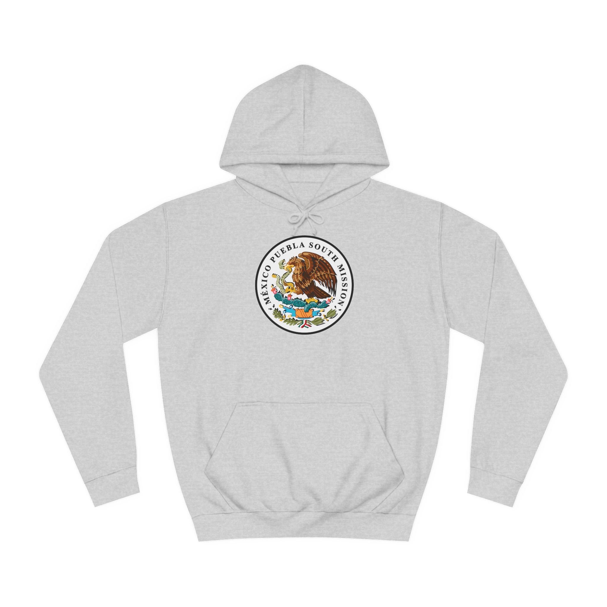 Mexico Puebla South Mission Flag Logo (White Border) College Hoodie - Mission Wishlist - LDS Missionary Gift Store
