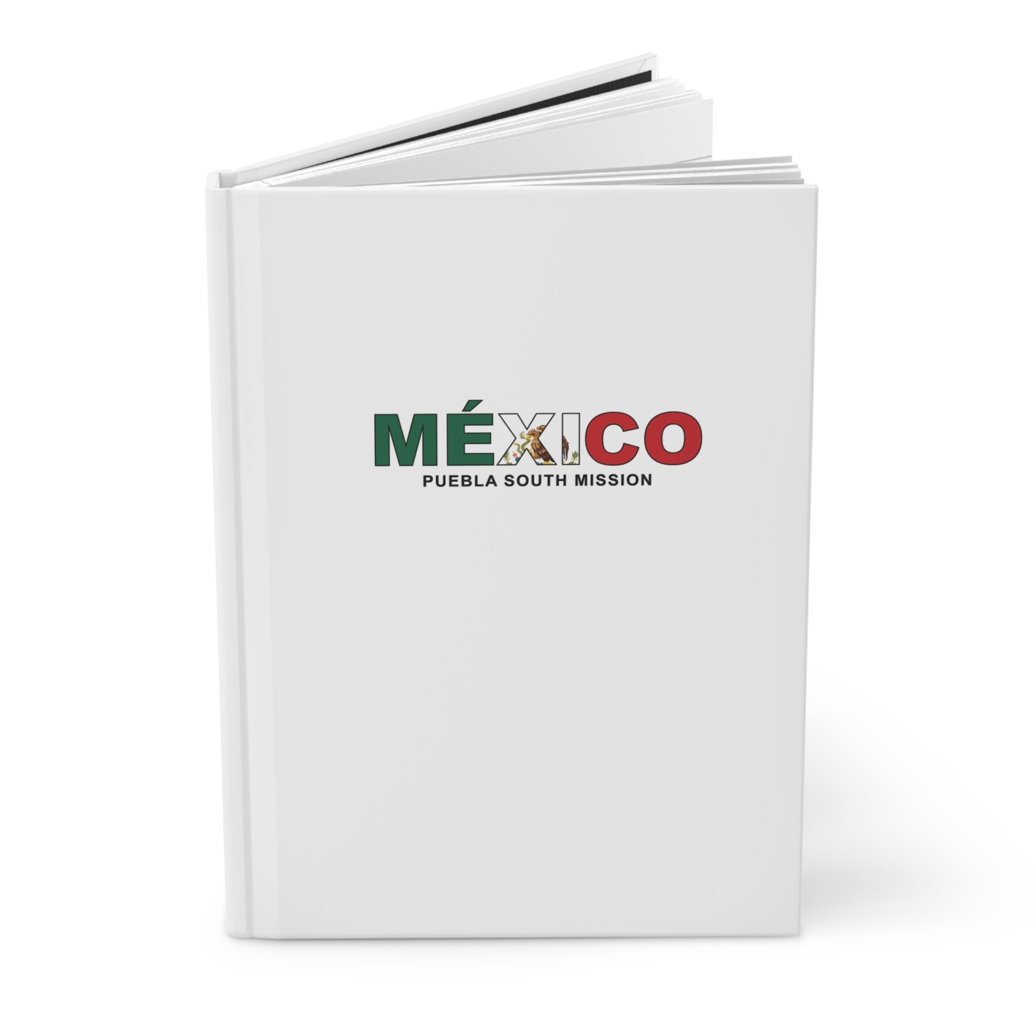 Mexico Puebla South Mission Flag Title White Hardcover Journal Matte - Mission Wishlist - LDS Missionary Gift Store