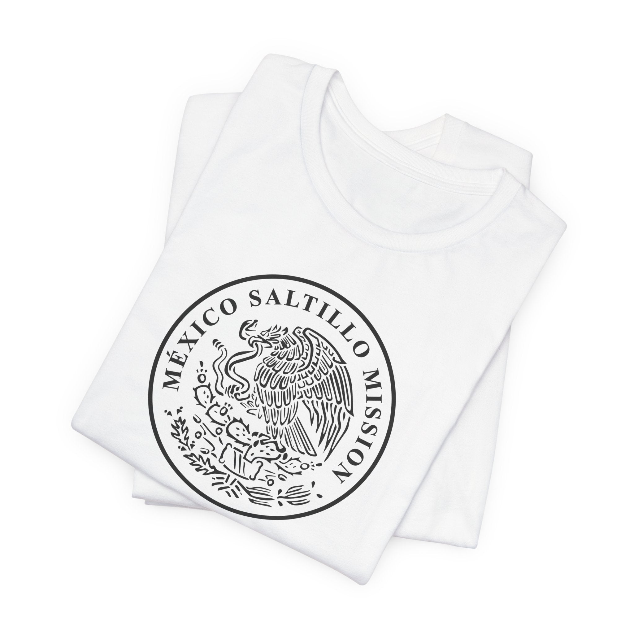 Mexico Saltillo Mission Circular Monochrome Logo T-Shirt - Mission Wishlist - LDS Missionary Gift Store