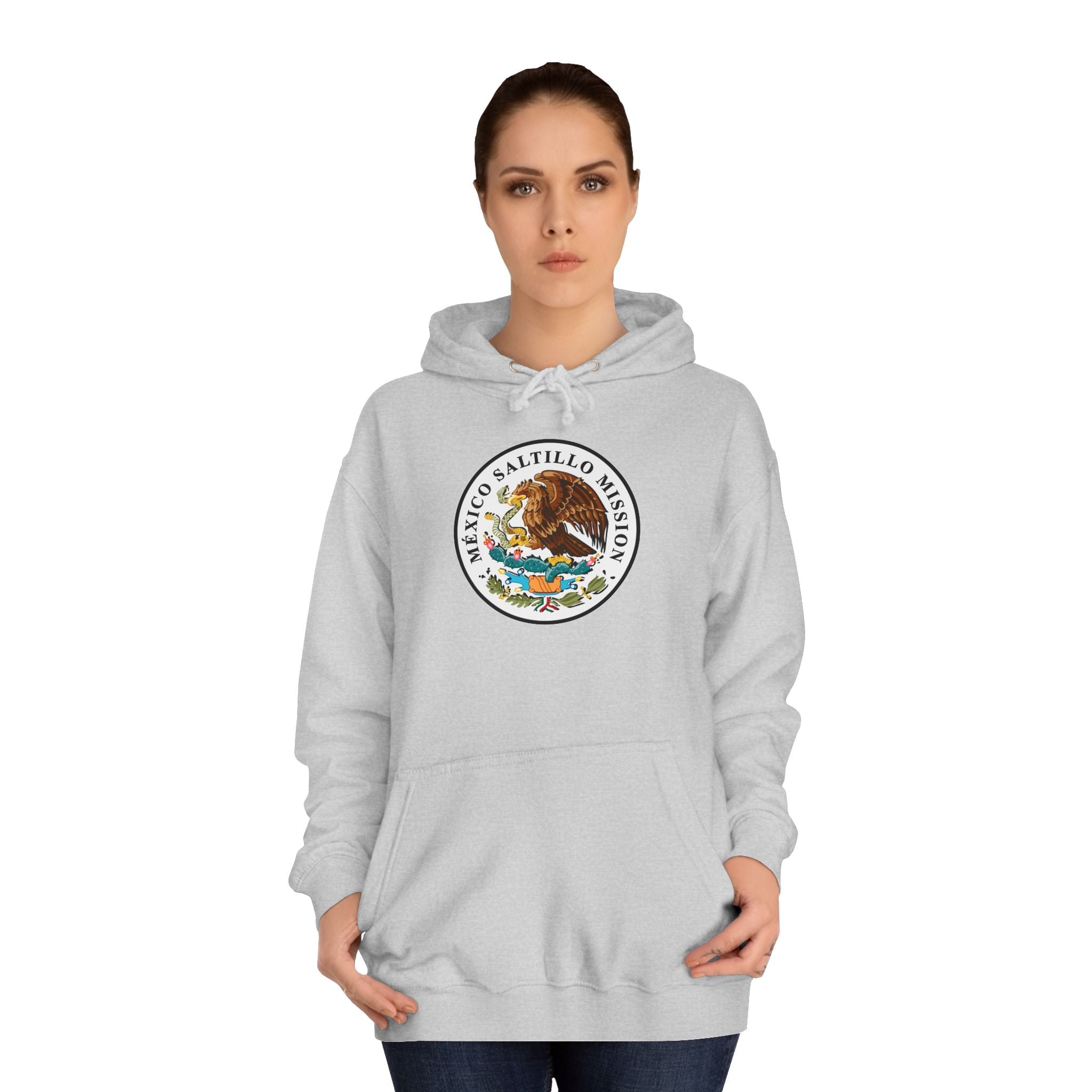 Mexico Saltillo Mission Flag Logo (White Border) College Hoodie - Mission Wishlist - LDS Missionary Gift Store