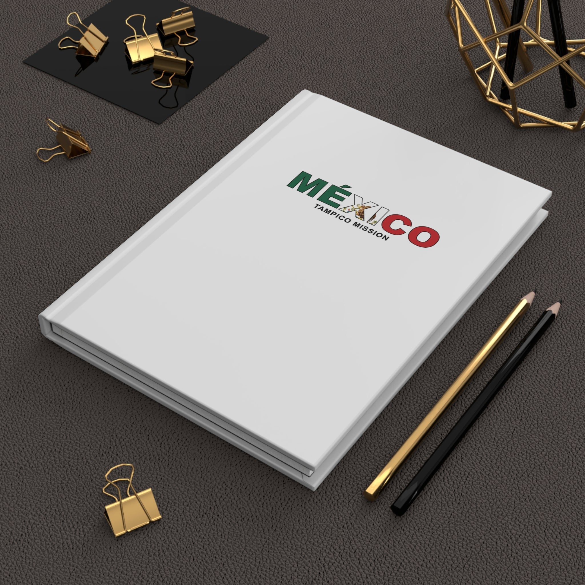 Mexico Tampico Mission Flag Title White Hardcover Journal Matte - Mission Wishlist - LDS Missionary Gift Store