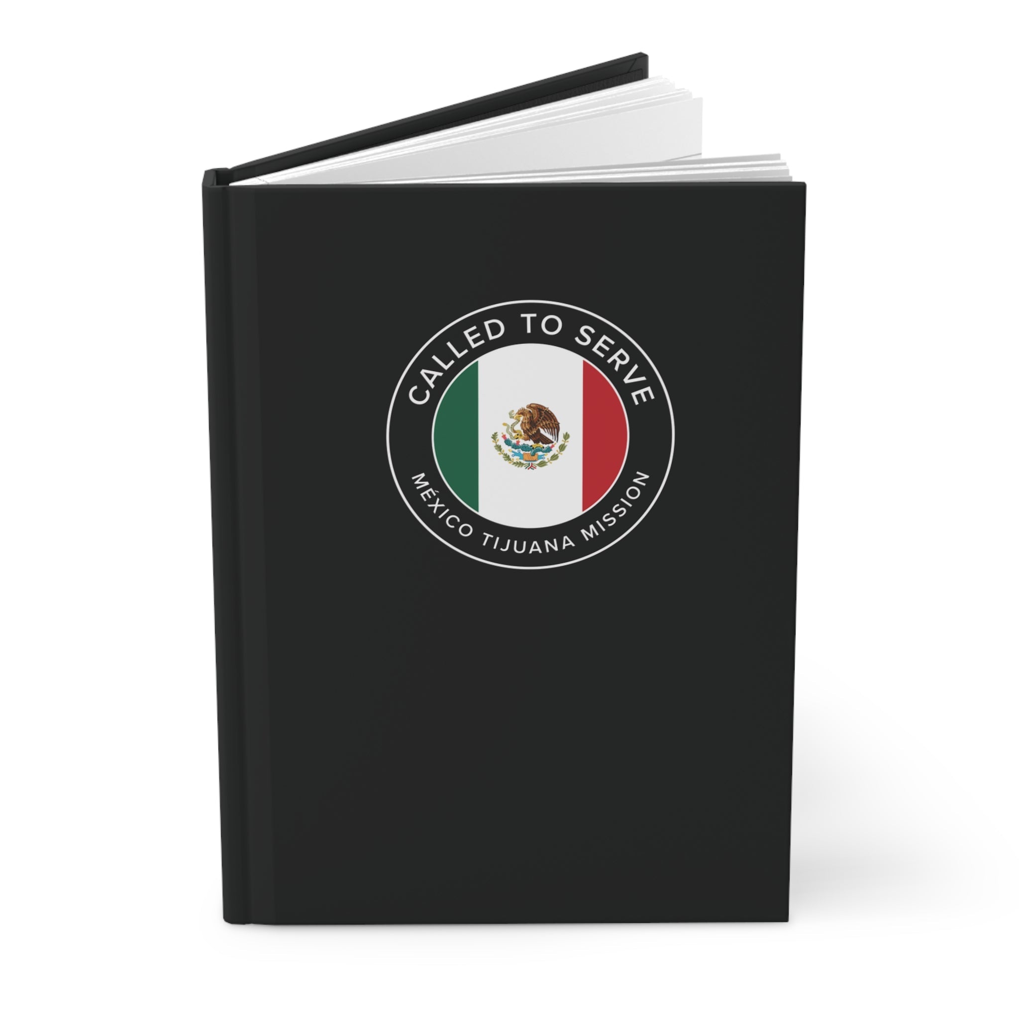 Mexico Tijuana Mission Circle Flag Called to Serve Black Hardcover Journal Matte - Mission Wishlist - LDS Missionary Gift Store