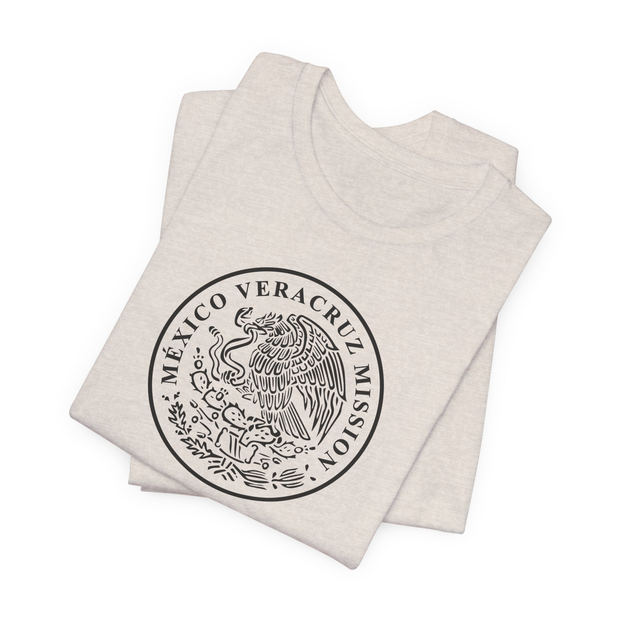 Mexico Veracruz Mission Circular Monochrome Logo T-Shirt - Latter-Day Saint LDS Missionary Gift - Book of Mormon