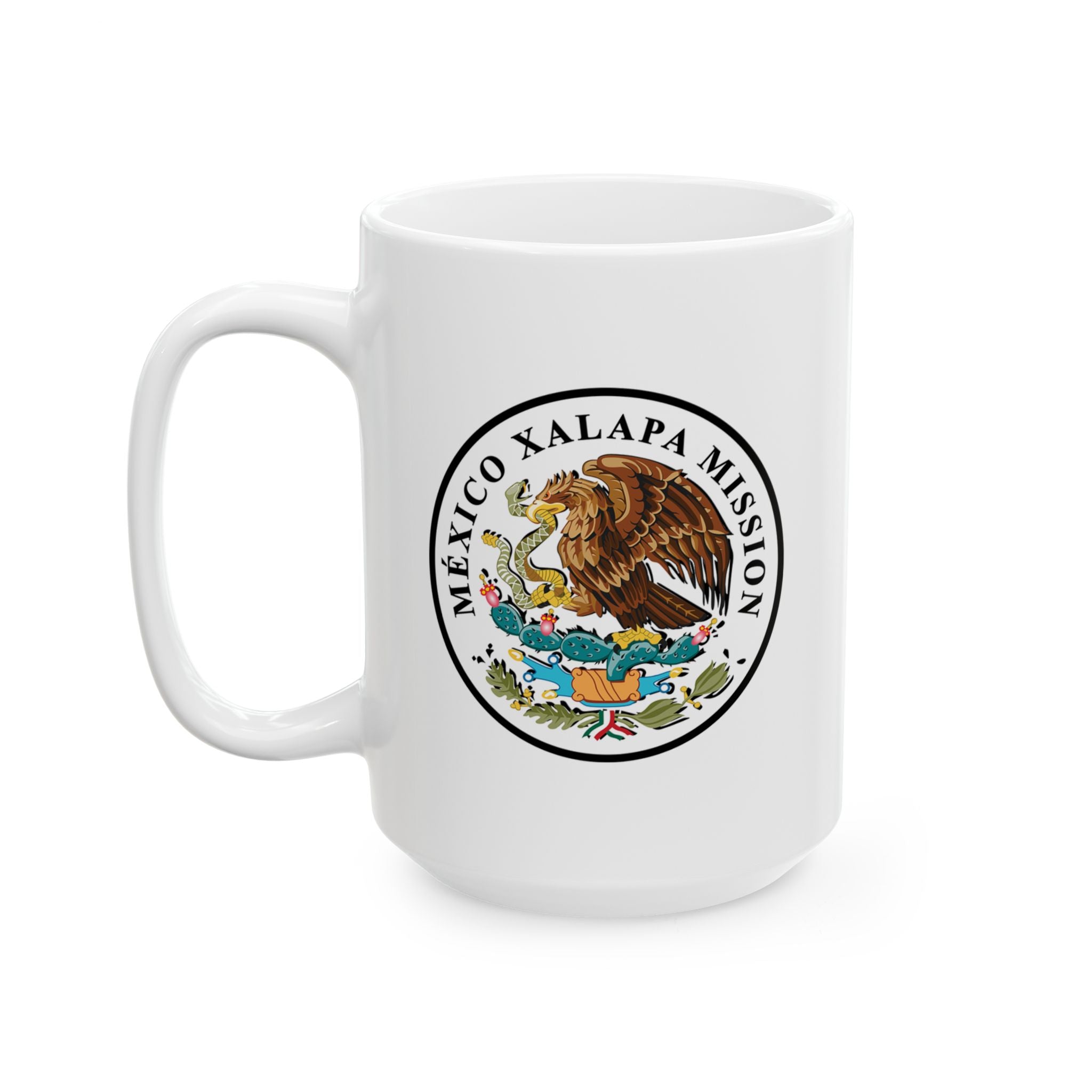 Mexico Xalapa Mission Circular Flag White Ceramic Mug - Latter-Day Saint LDS Missionary Gift - Book of Mormon