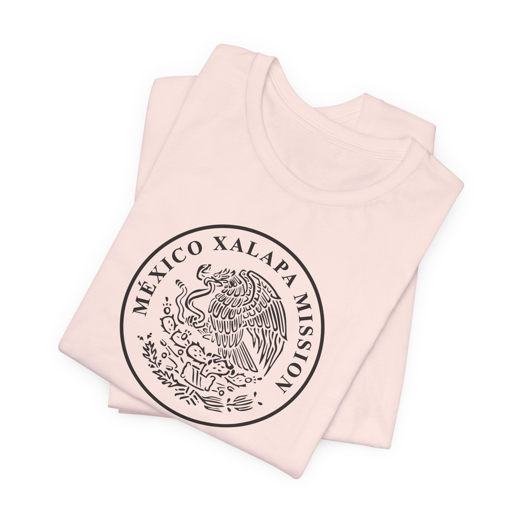 Mexico Xalapa Mission Circular Monochrome Logo T-Shirt - Mission Wishlist - LDS Missionary Gift Store