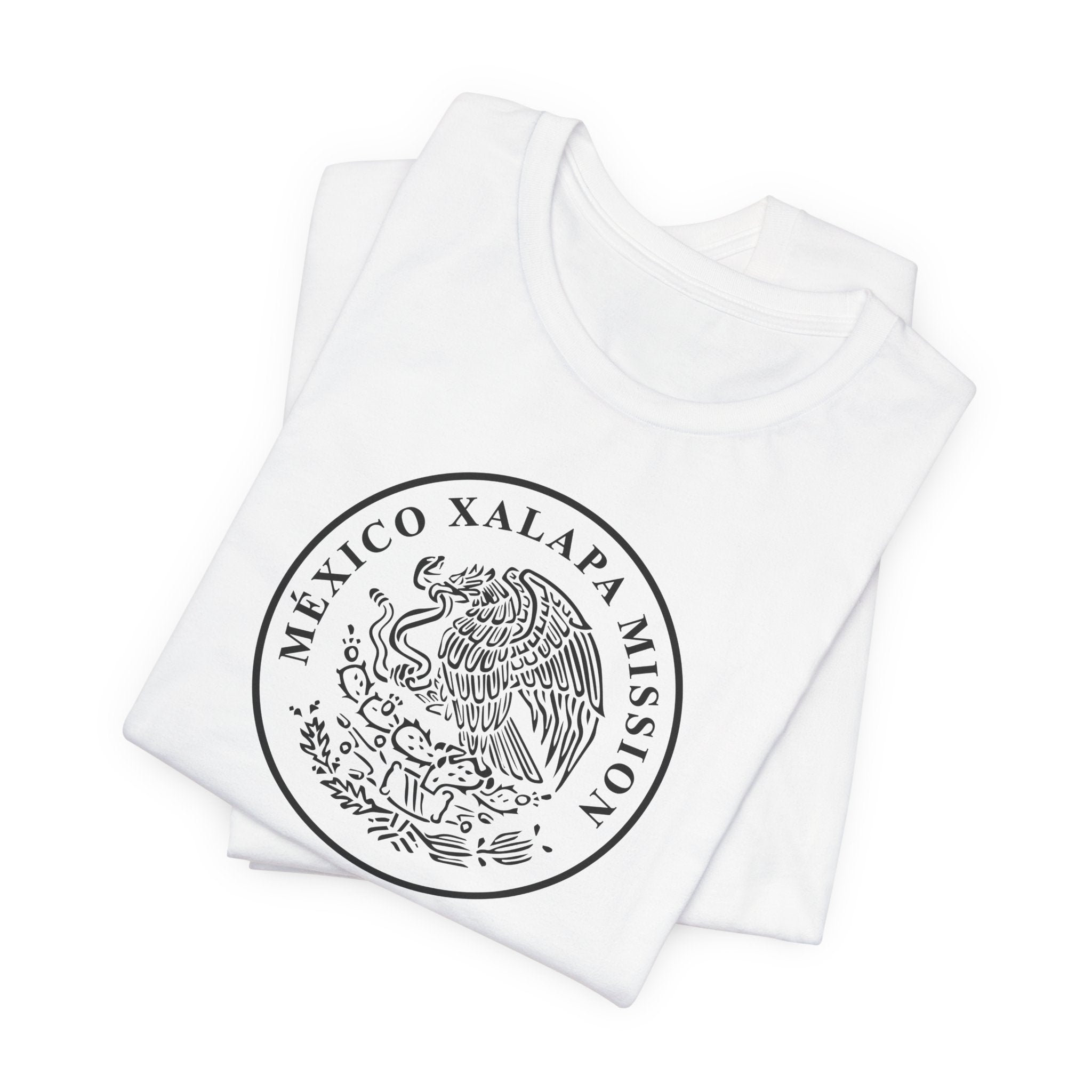 Mexico Xalapa Mission Circular Monochrome Logo T-Shirt - Mission Wishlist - LDS Missionary Gift Store
