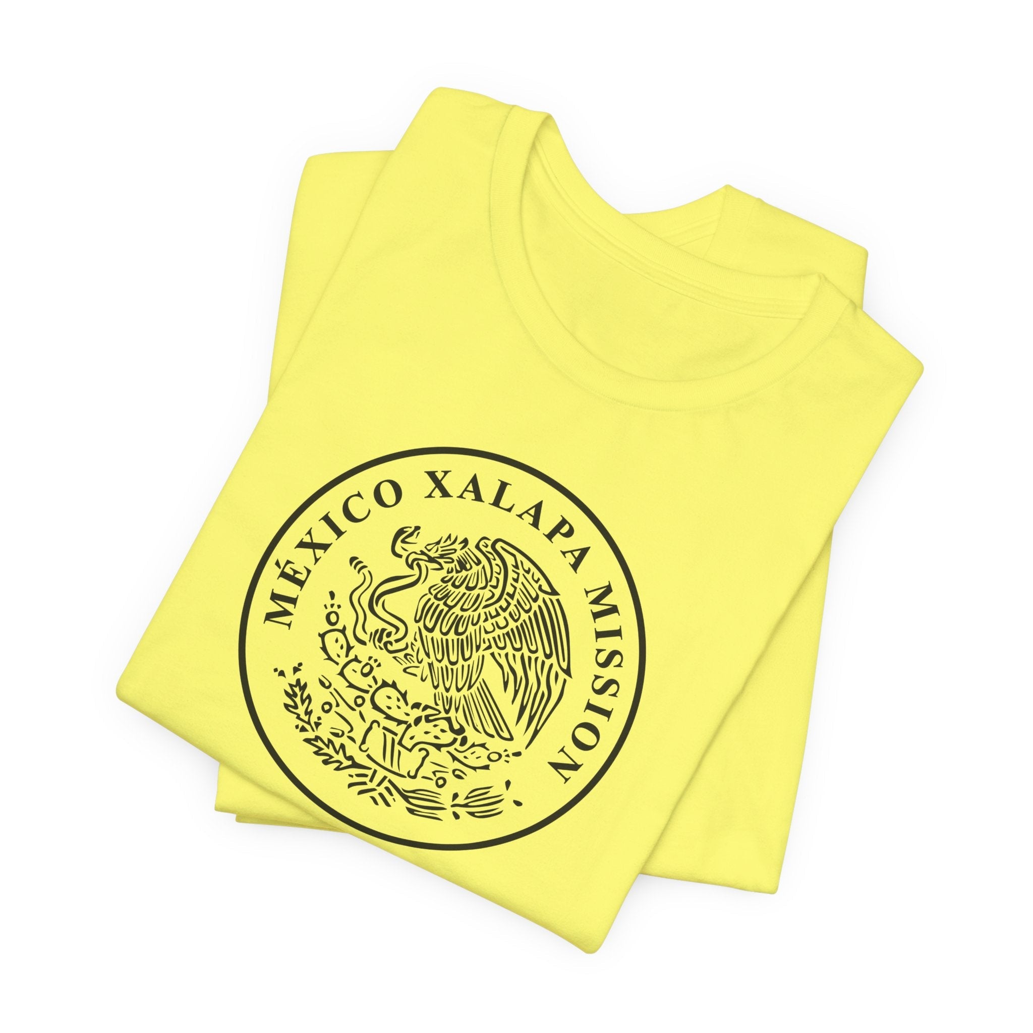 Mexico Xalapa Mission Circular Monochrome Logo T-Shirt - Mission Wishlist - LDS Missionary Gift Store