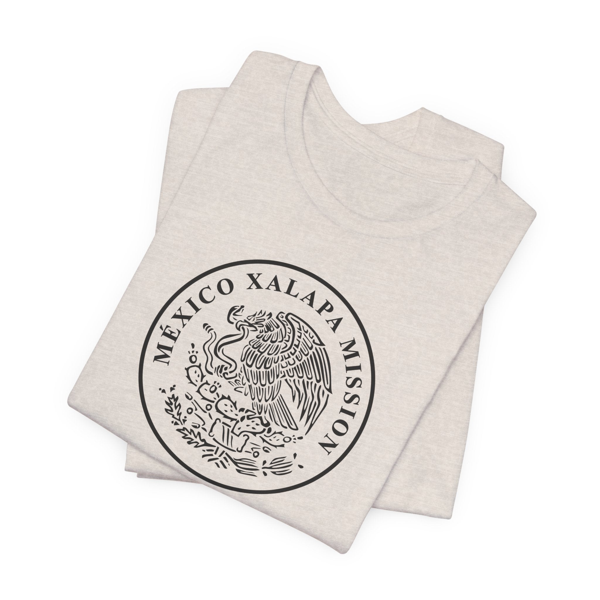 Mexico Xalapa Mission Circular Monochrome Logo T-Shirt - Mission Wishlist - LDS Missionary Gift Store