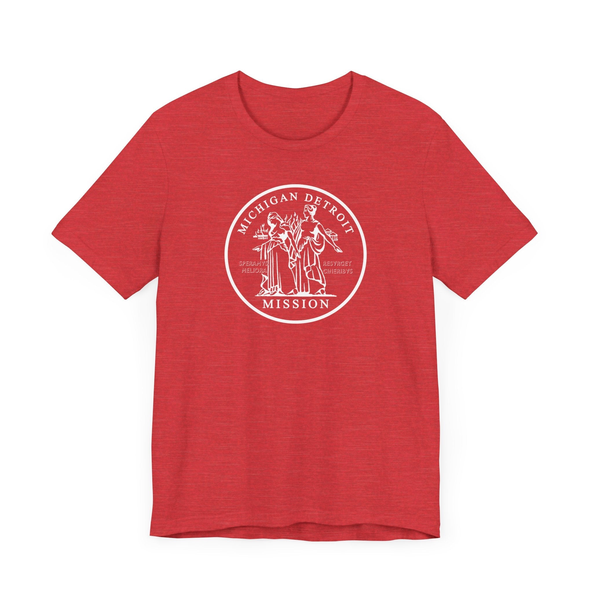 Michigan Detroit Mission Circular Monochrome Logo T-Shirt - Latter-Day Saint LDS Missionary Gift - Book of Mormon
