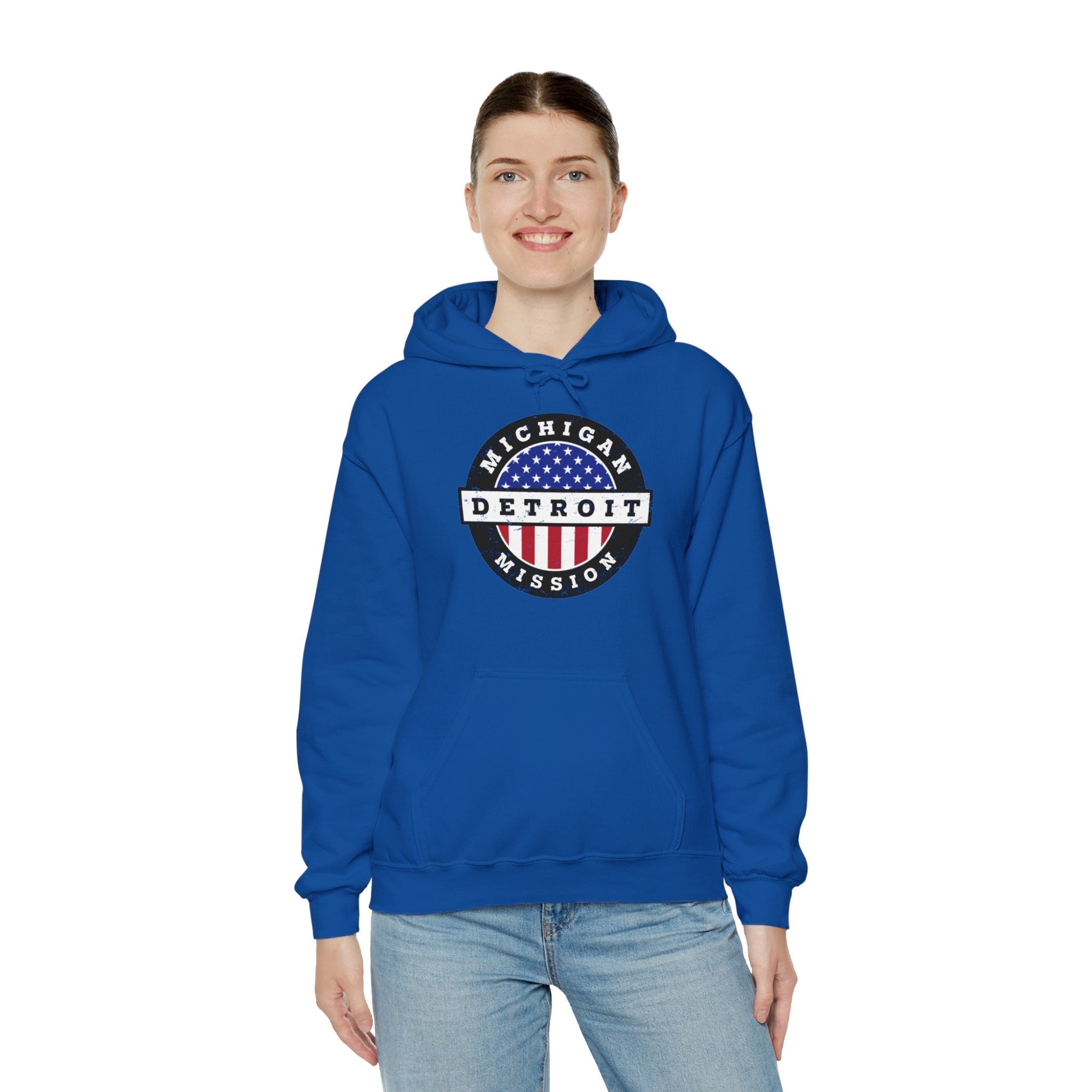 Michigan Detroit Mission Circular USA Flag Hoodie - Mission Wishlist - LDS Missionary Gift Store